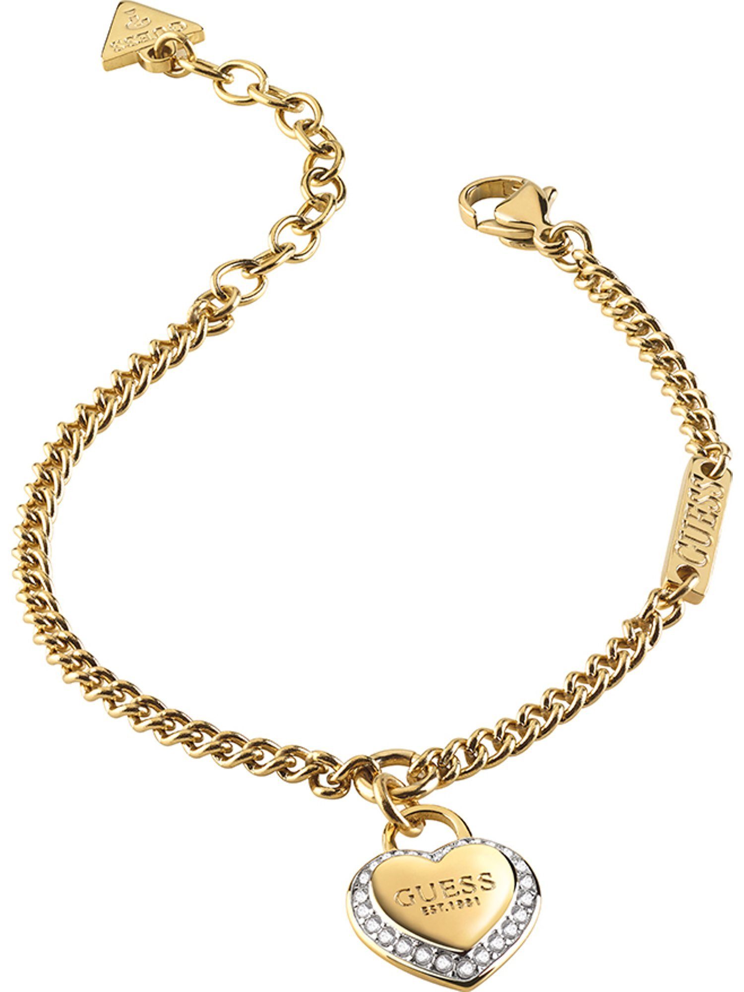 GUESS Edelstahlarmband Guess Damen-Armband Edelstahl Zirkonia Trendig mehr