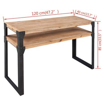 furnicato Beistelltisch Konsolentisch Akazienholz Massiv 120x40x85 cm (1-St)