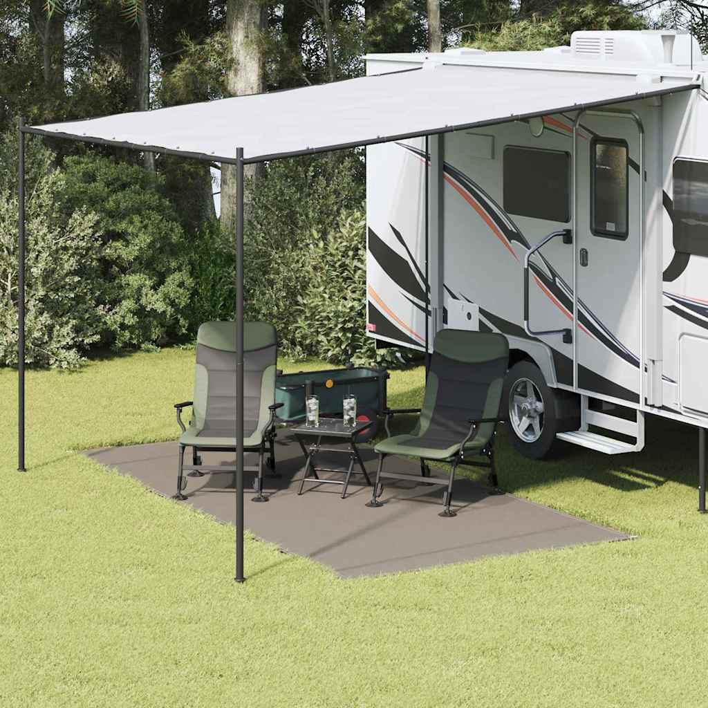 vidaXL Zeltteppiche, Zeltteppich Hellgrau 400 x 200 cm Polyethylen