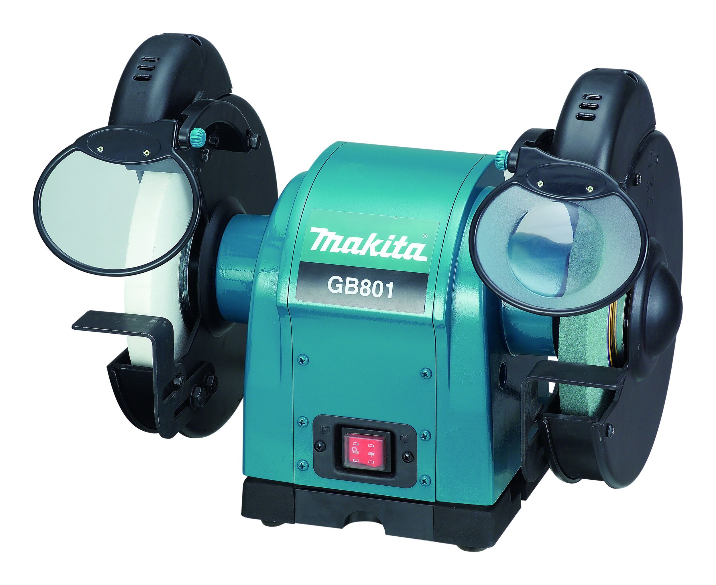 Makita Kombischleifer, max. 2850 U/min, Doppelschleifbock 550 W, GB801, 205 mm - im Karton