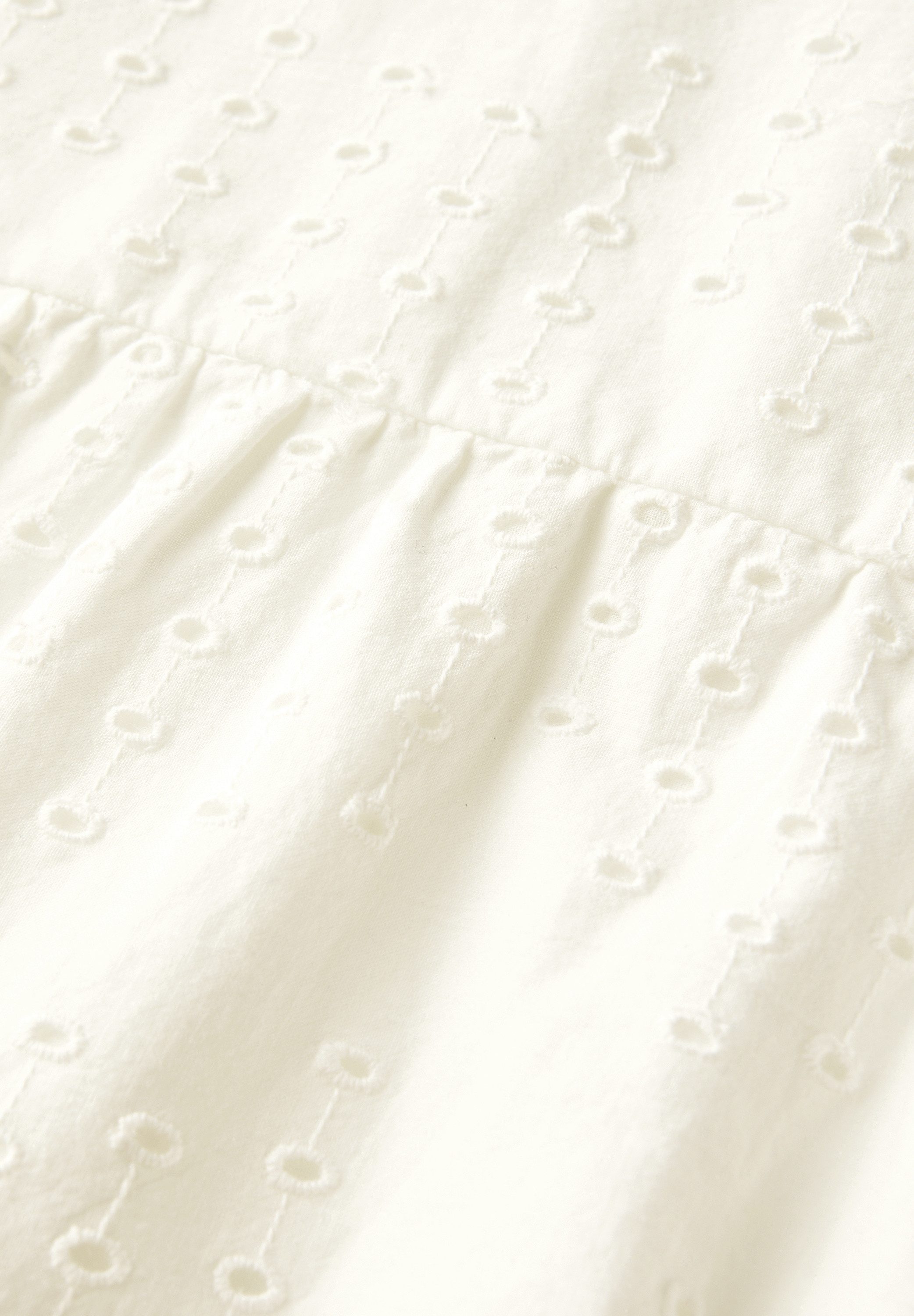 CECIL midi dress with eyelet embroidery and flounces