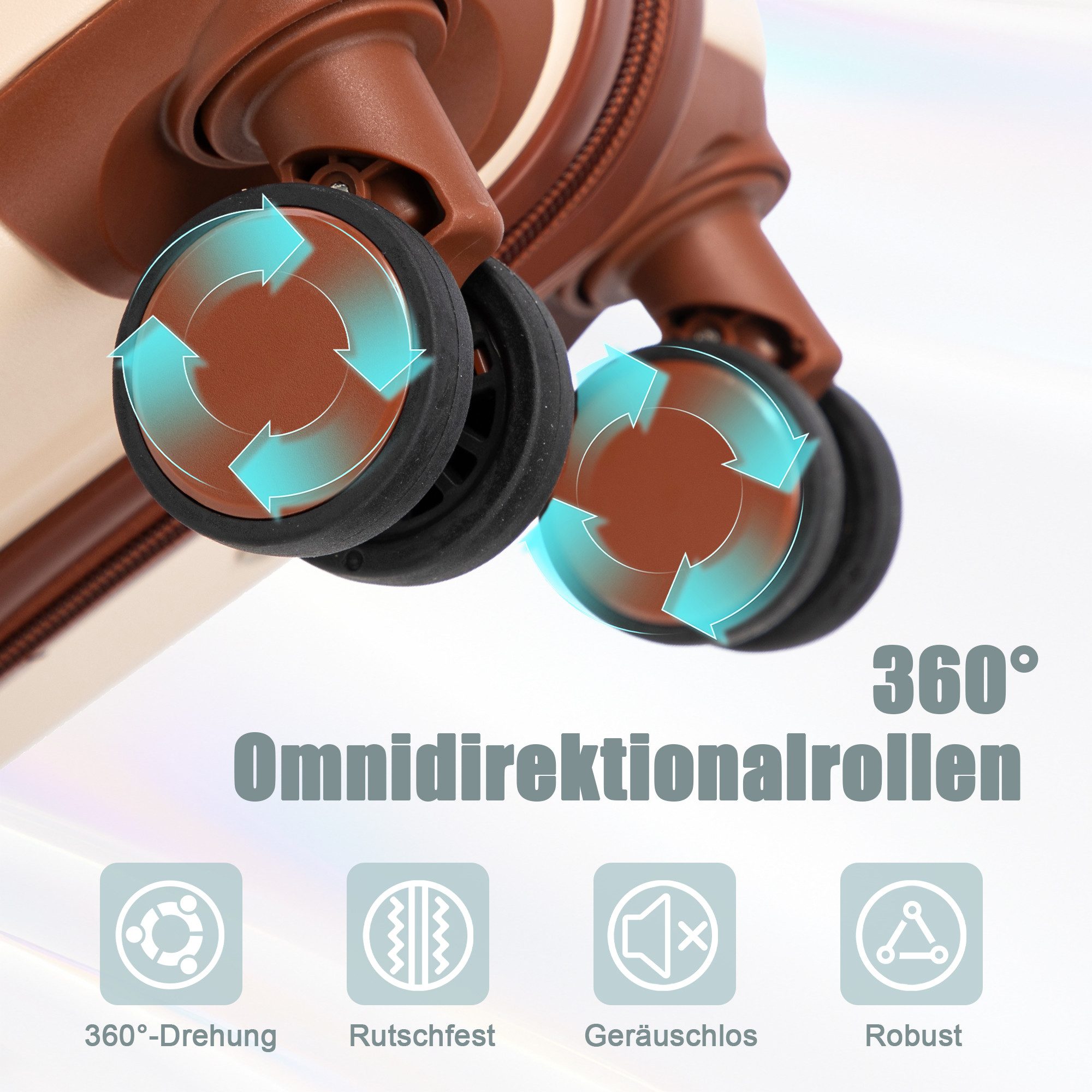 i@home Kofferset 14"/19" 2-teiliger Koffer, 4 Rollen, (2 tlg), ABS-Spinner- günstig online kaufen