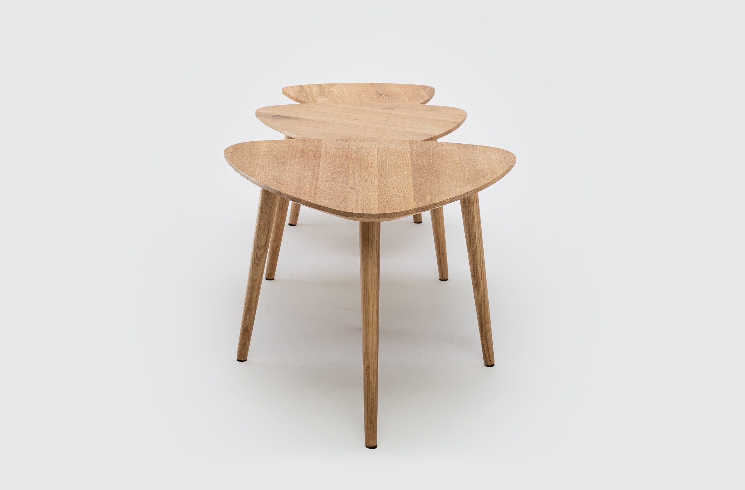 Mobello Couchtisch Moderner Massivholz Beistelltisch, Eleganter Kaffeetisch & Holztisch, 43x43x38 cm – Bild 4 von 5