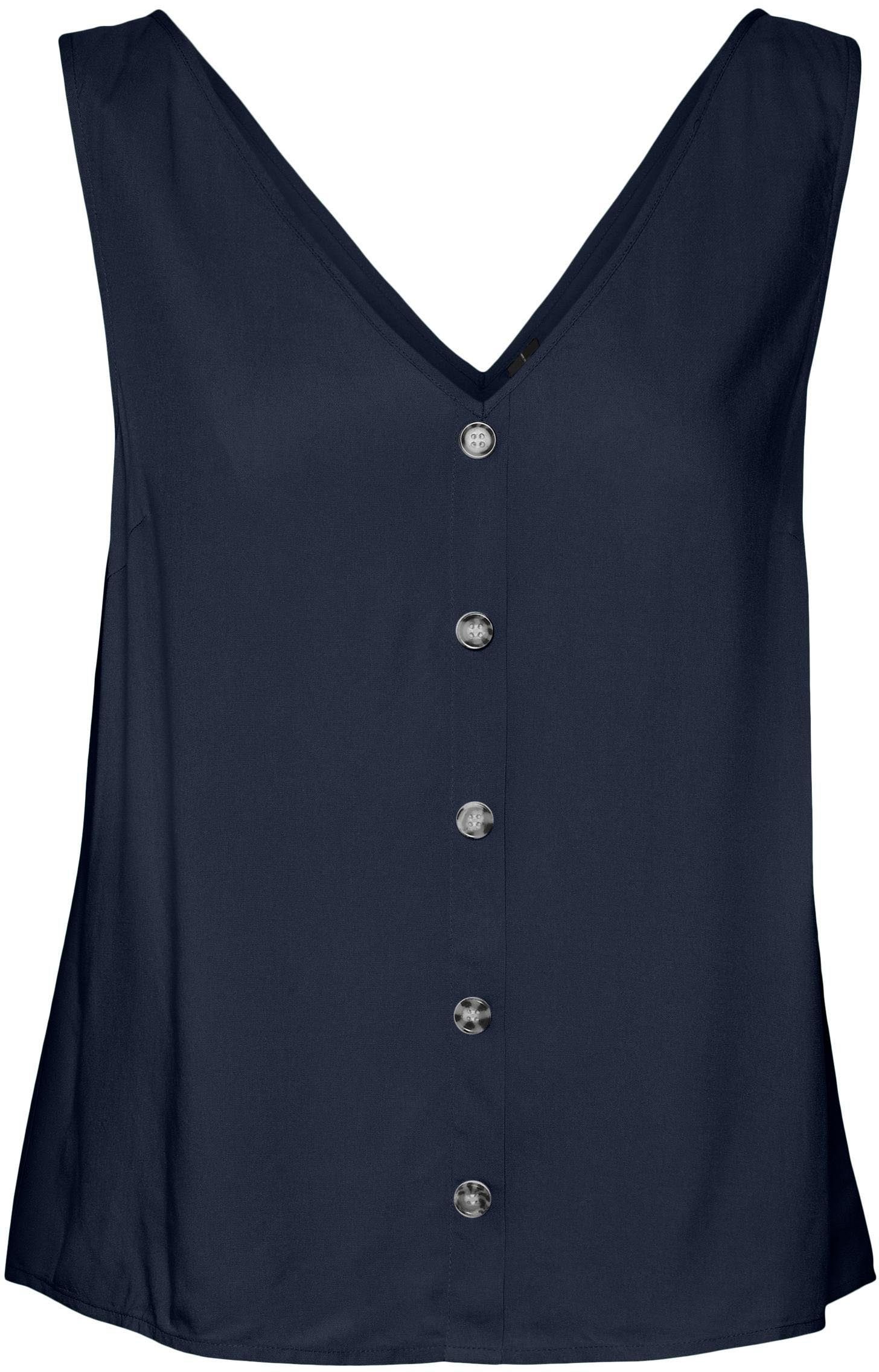 auch navy mit V-Ausschnitt blazer hinten Vero Shirttop Moda