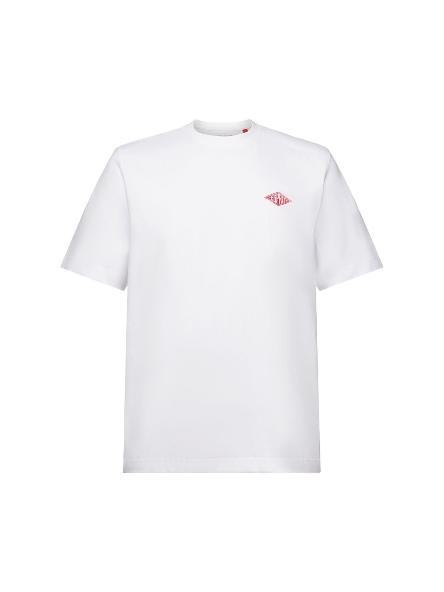 Esprit T-Shirt Kurzärmliges Logo-T-Shirt (1-tlg) WHITE