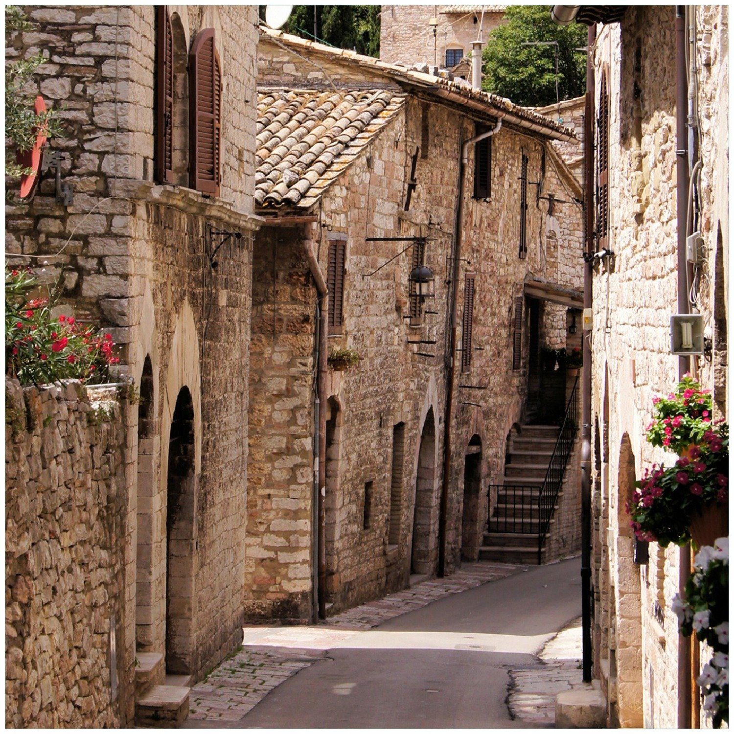 Wallario Memoboard Italienische Gasse