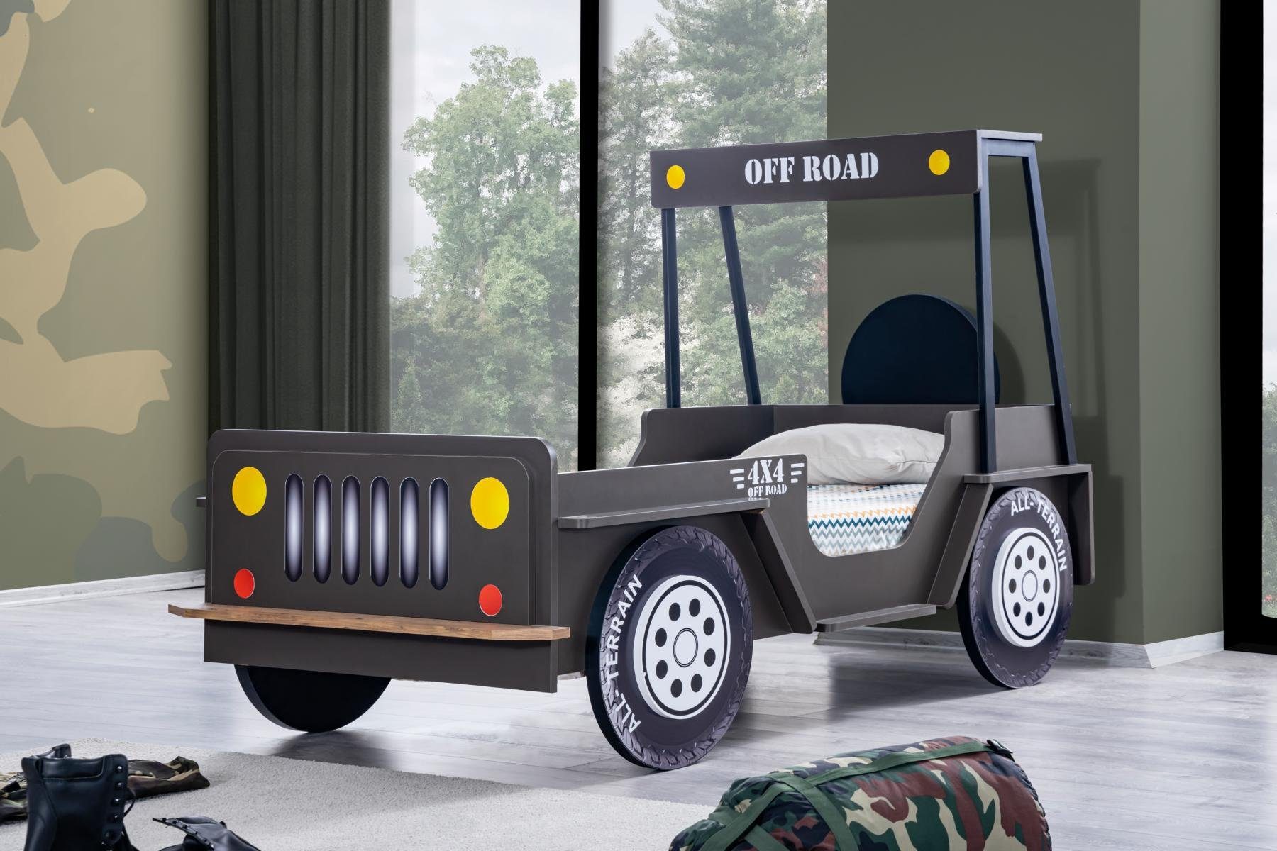 Road, Kinderbett Off 90x190cm Möbel-Lux Jeep,