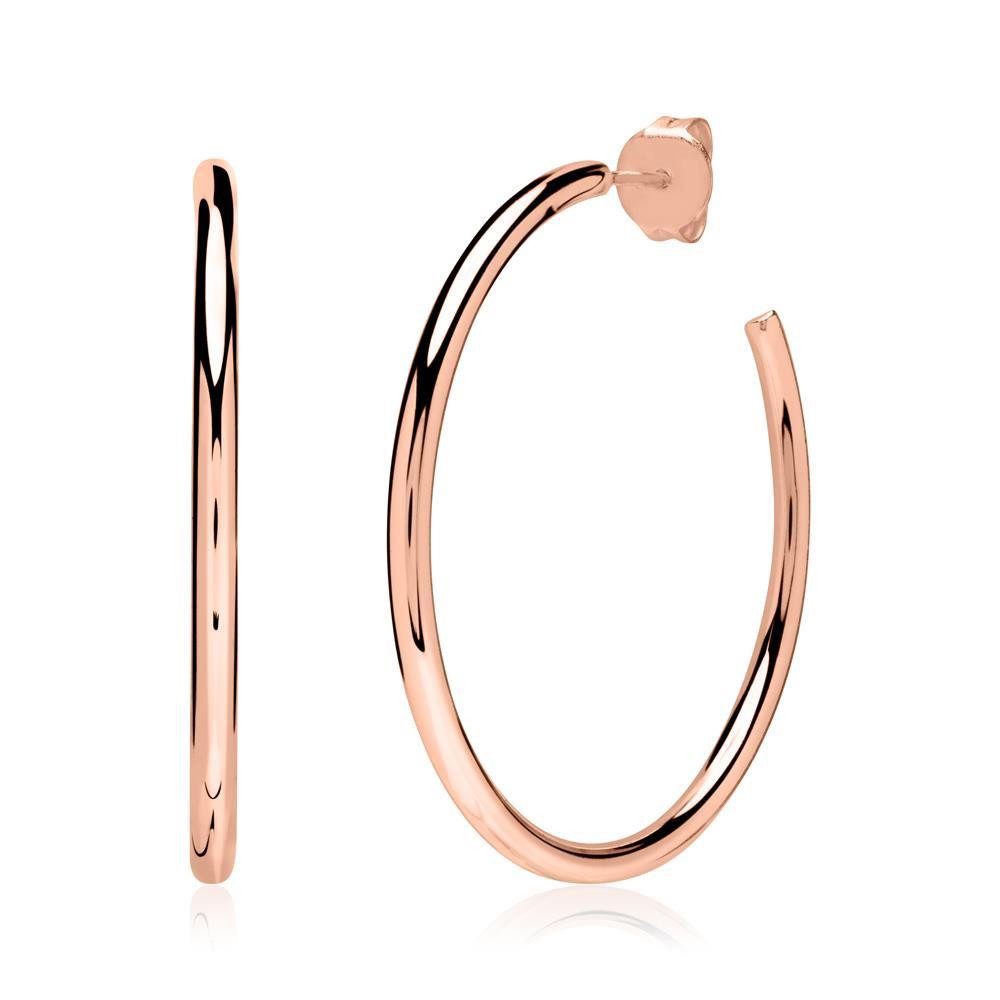 Unique Paar Creolen Creolen Sterlingsilber rosévergoldet
