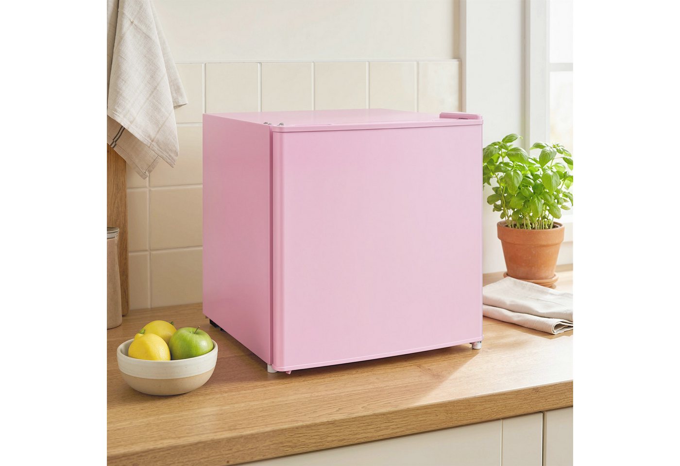 HOMCOM Gefrierschrank Gefriertruhe 800-127V90PK, 48,8 cm hoch, 47 cm breit, -14 bis -24℃ 5-stufige Temperaturregelung