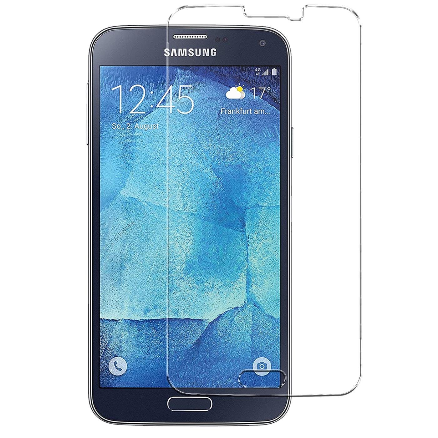 CoolGadget Schutzfolie Panzerfolie für Samsung Galaxy S5, (9H Härtegrad, 2x Schutzglas, 1xReinigungset), Displayfolie Panzer Schutzfolie 2 Stück für Samsung S5 Glas Folie
