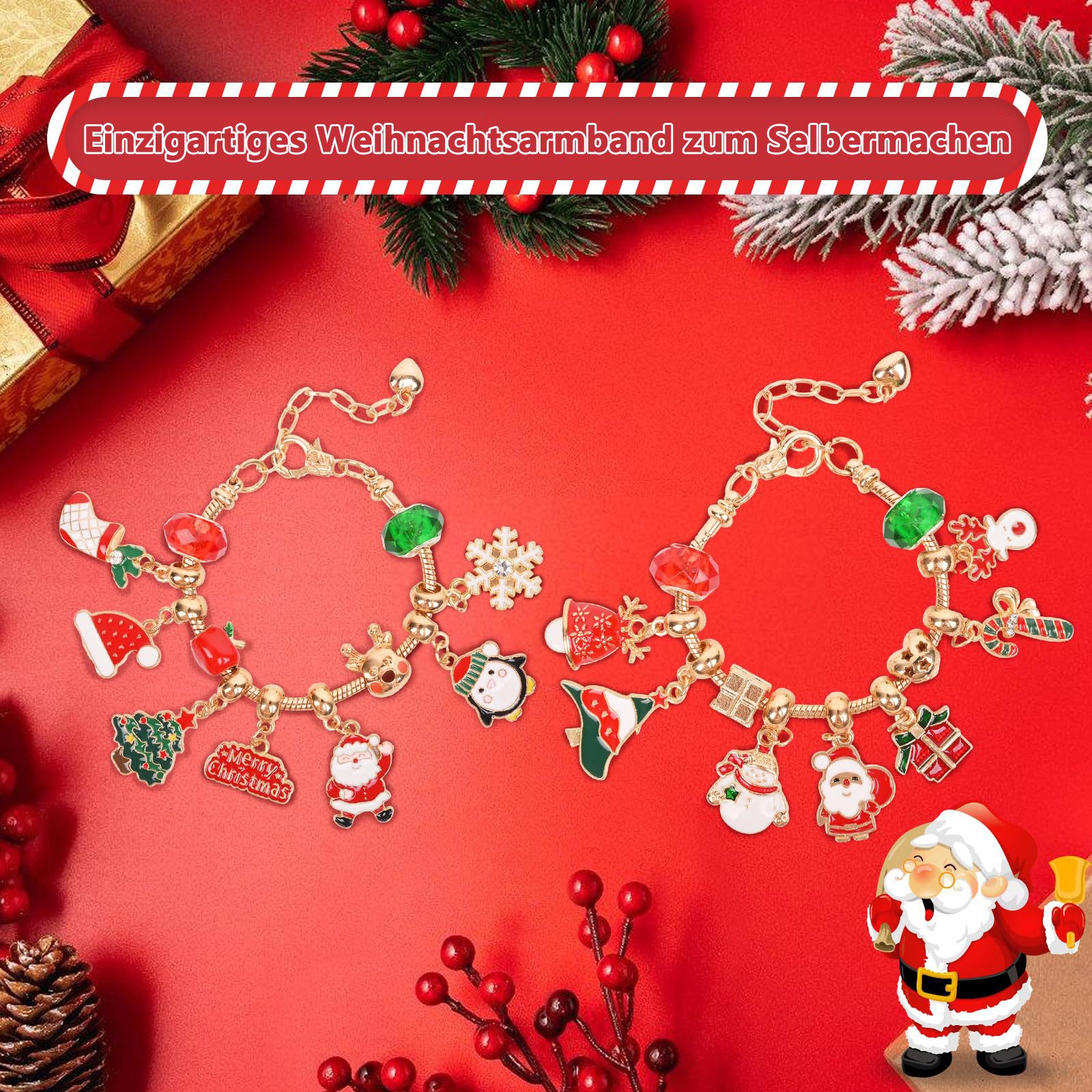 CLTYQ Schmuck-Adventskalender Adventskalender Mädchen Schmuck 2026, Weihnachtskalender Geschenk, für Kinder Teenager Frauen, 24 Füllung Adventskalender Schmuck  – Bild 5 von 5
