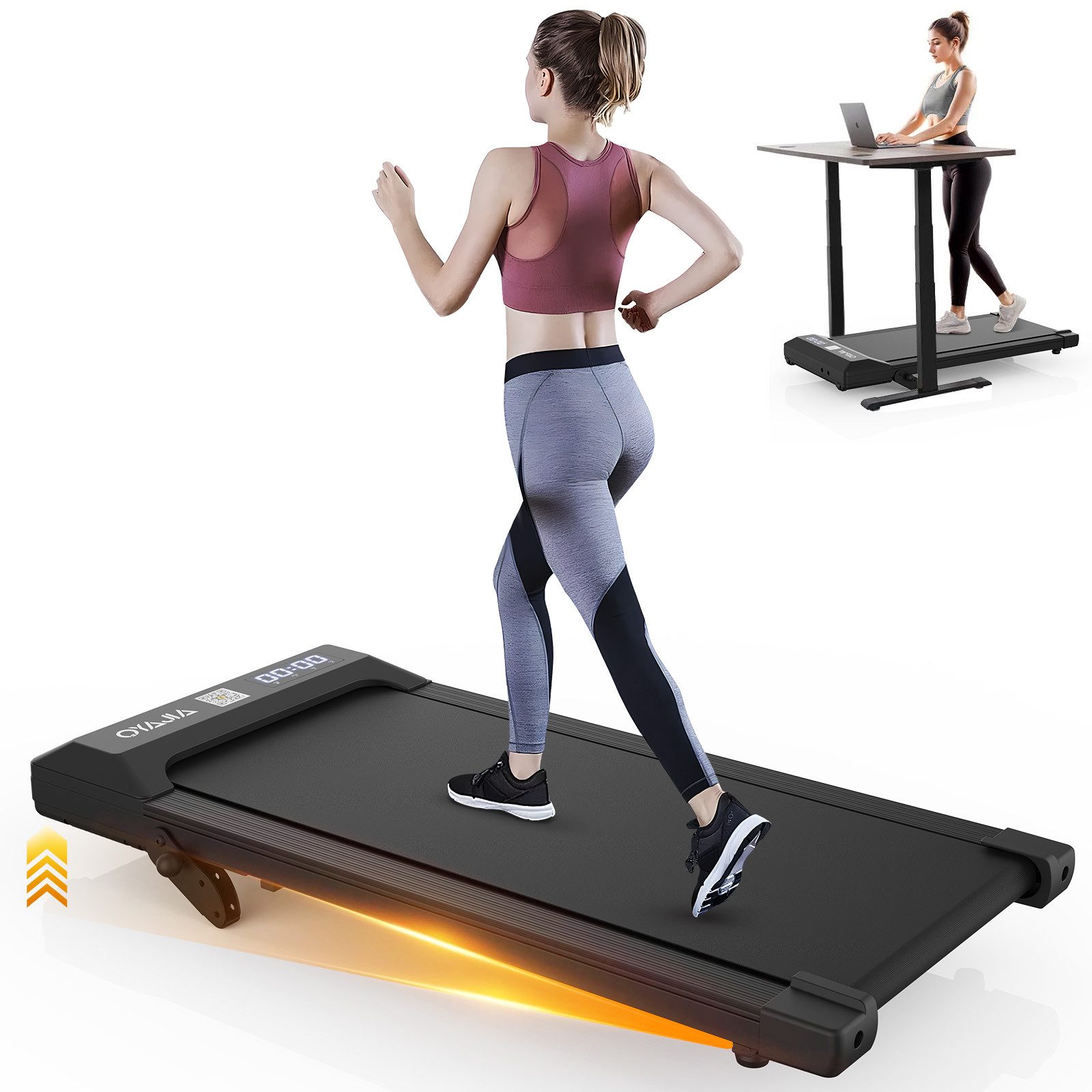Laufband Walking Pad,1-6 km/h Laufband für Zuhause mit 7% Steigung, 2,5 PS