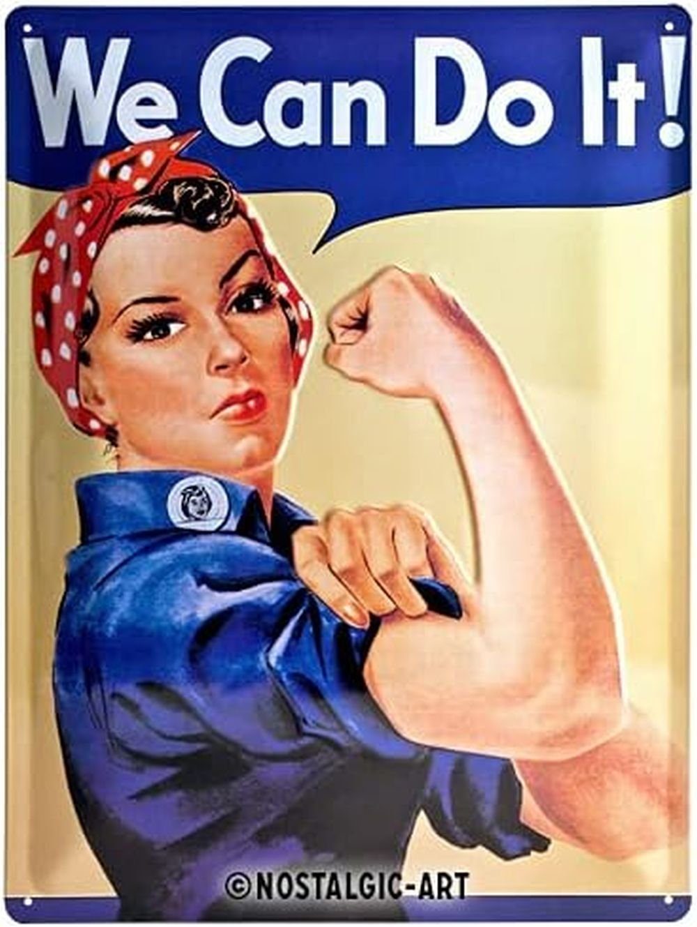 Metallschild Blechschild 30 x 40 cm - We Can Do It!