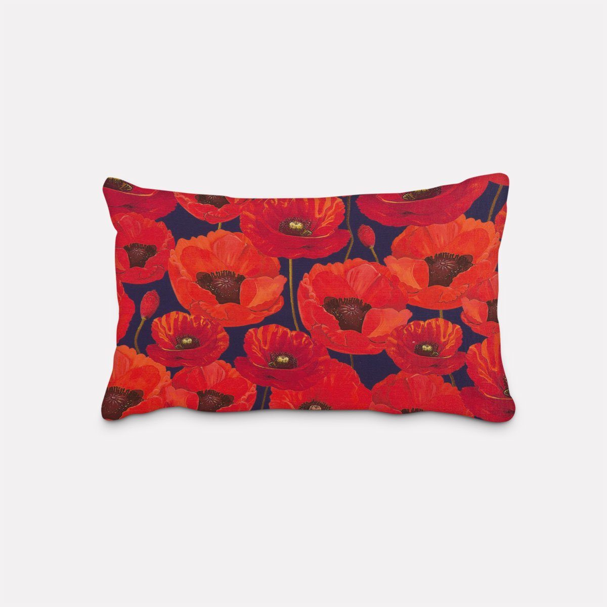 SCHÖNER LEBEN. Декоративные подушки SCHÖNER LEBEN. Подушкиhülle Outdoor Mohnblumen rot dunkelblau