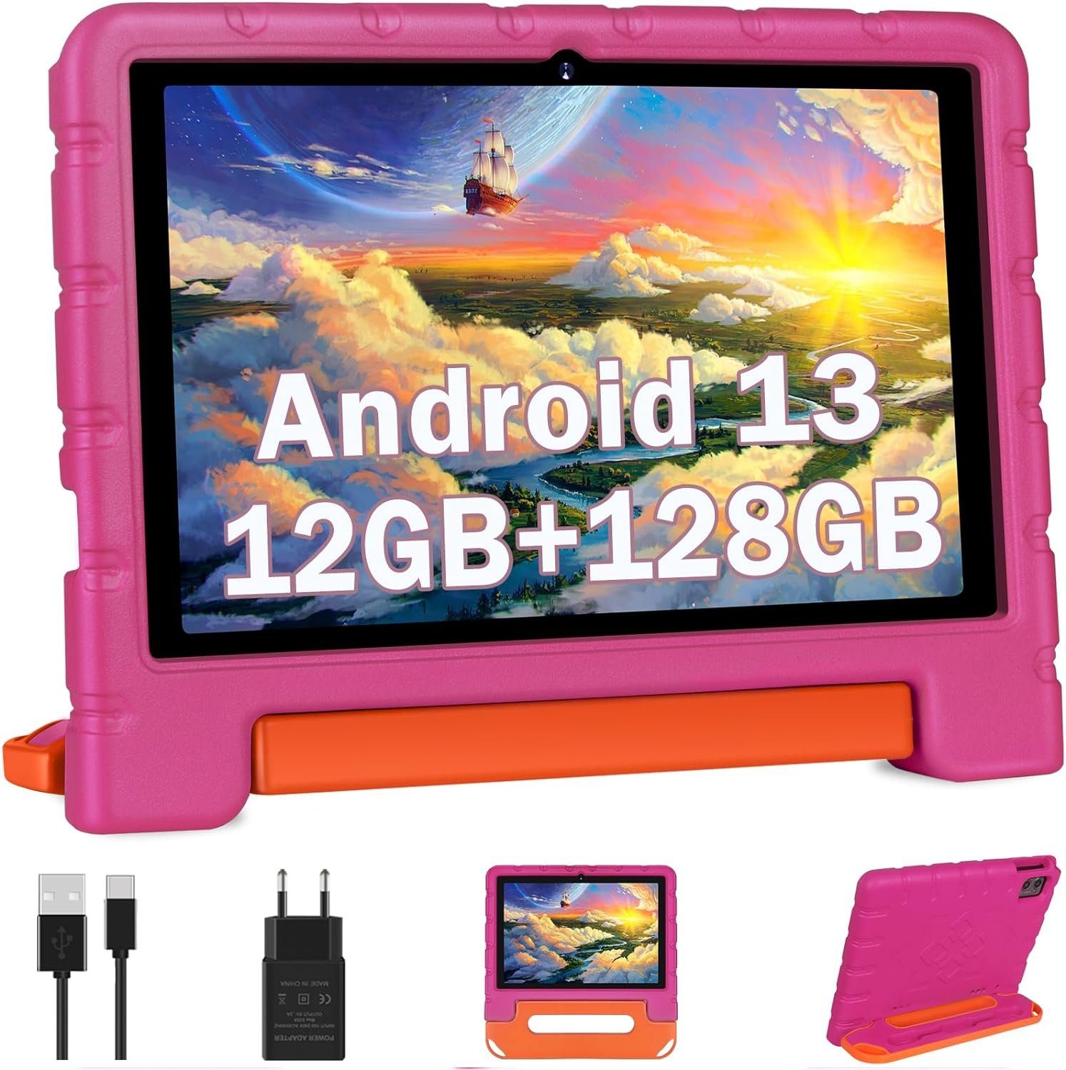 ZIOVO 2023 Kinder Tablet mit Kindersicherung, GMS-zertifiziertem Tablet Grafiktablett (12", 128 GB, Android 13, 2023 Kinder-Tablet: 5G, Octa-Core, Kindersicherung)