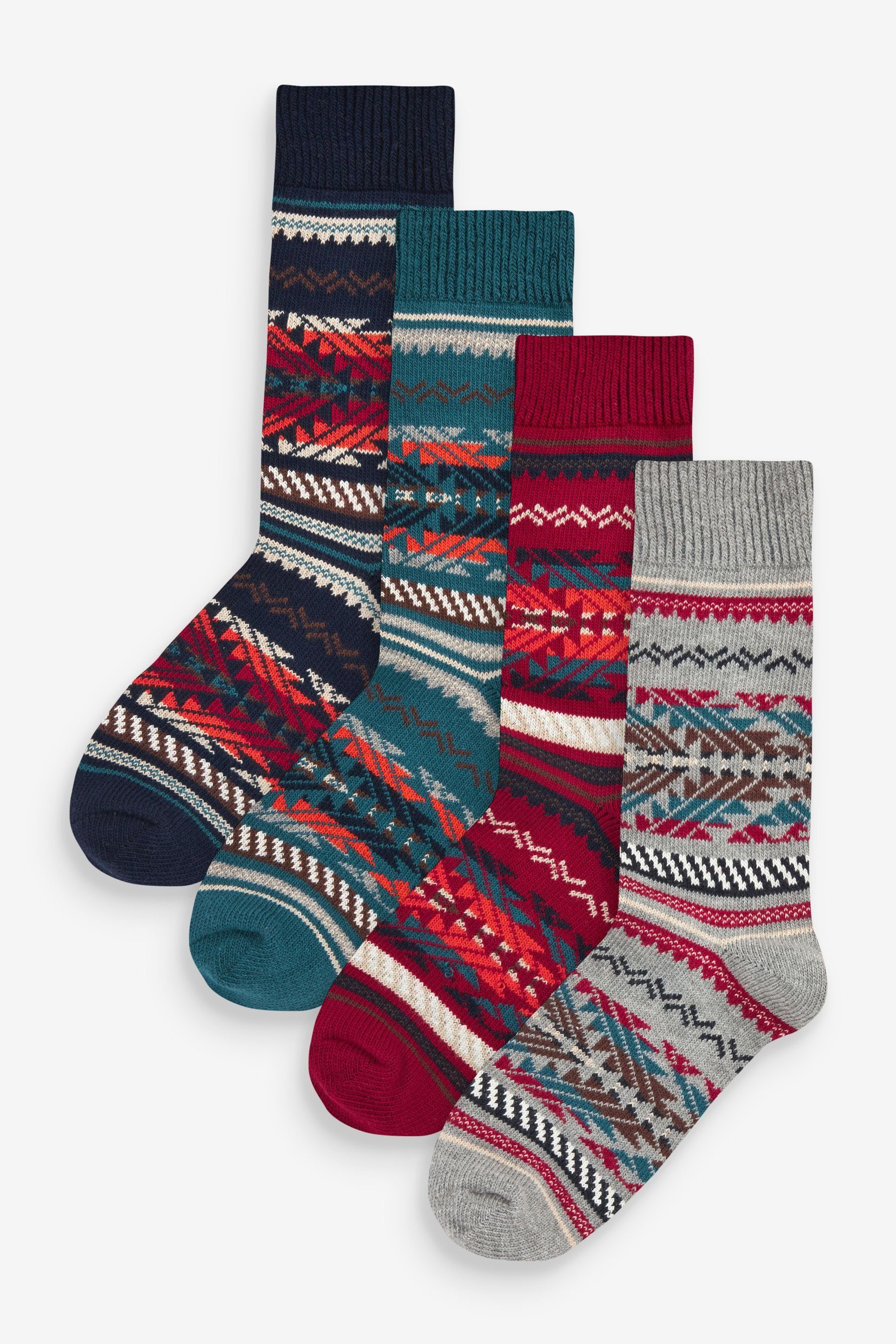 Next Kurzsocken Schwere Socken mit Muster, 4er-Pack (1-Paar) Bright
