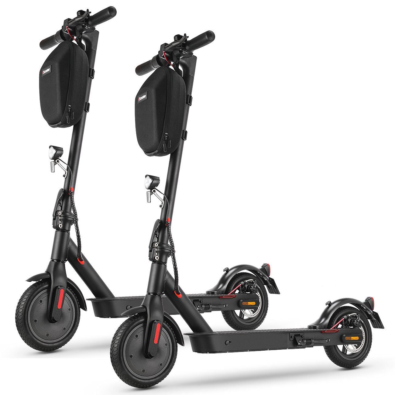 iscooter E-Scooter 2 Stück 8.5 Zoll E Scooter mit Straßenzulassung, Doppelfederung, 350,00 W, 20,00 km/h, 30 KM Reichweite, klappbar, Duales Bremssystem, Belastung bis 120kg