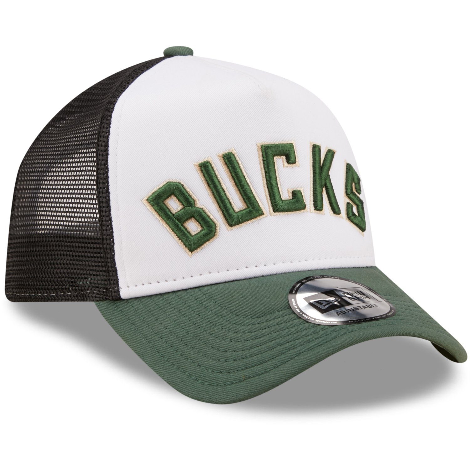 New Era Trucker Cap AFrame Milwaukee NBA Bucks Trucker