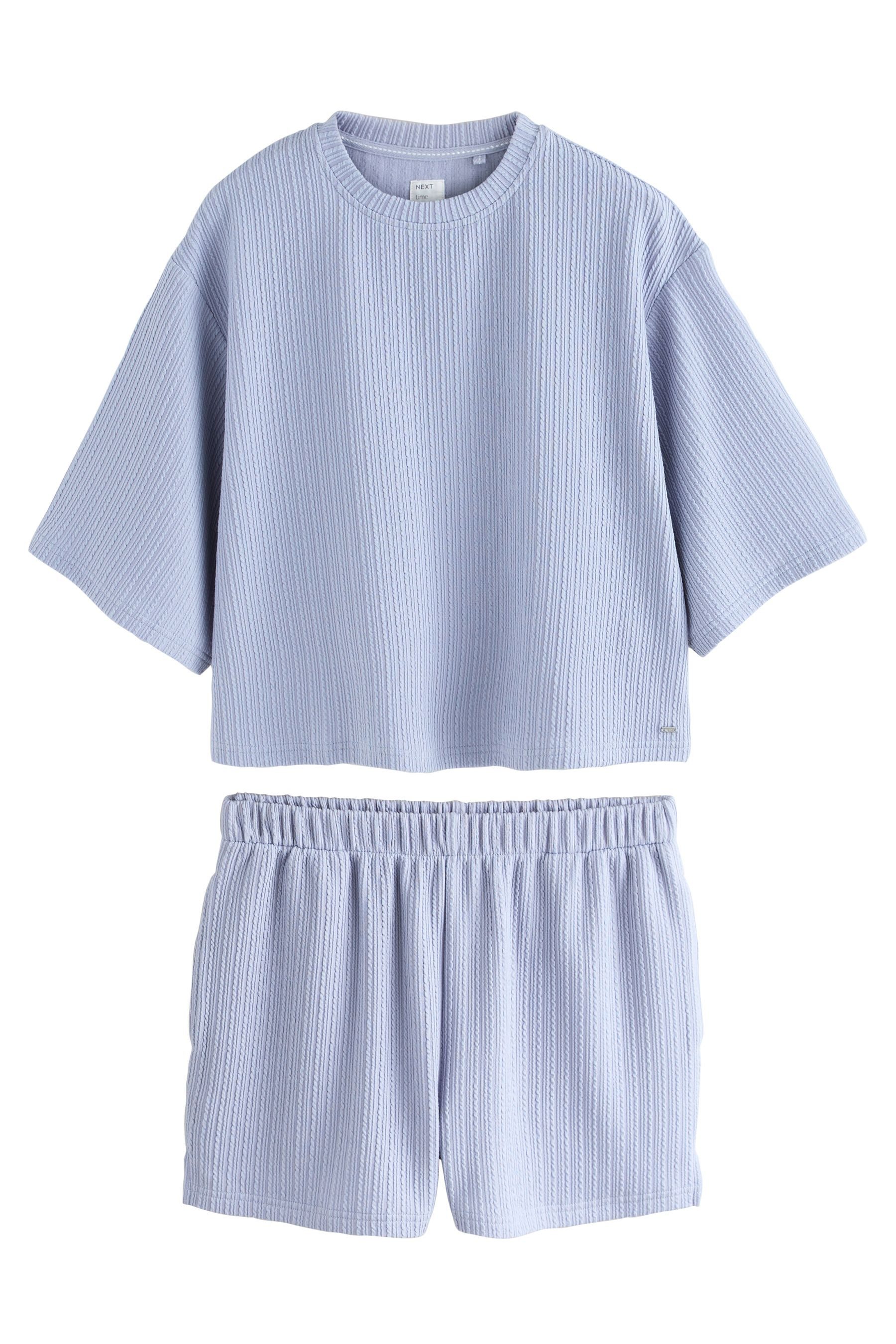 Next Pyjama Strukturierter, kurzer Schlafanzug (2 tlg) günstig online kaufen
