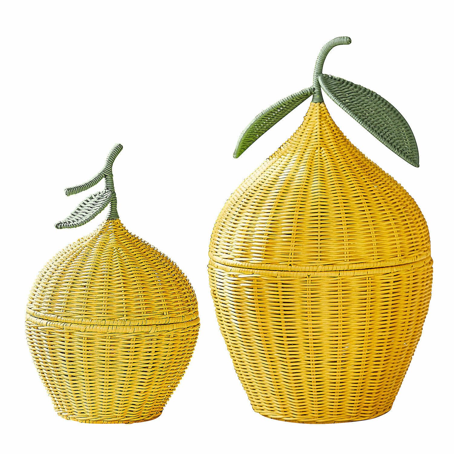 Mirabeau Dekokorb Zitronenkorb 2er Set Aelindria gelb/grün (2er Set, 2er Set)
