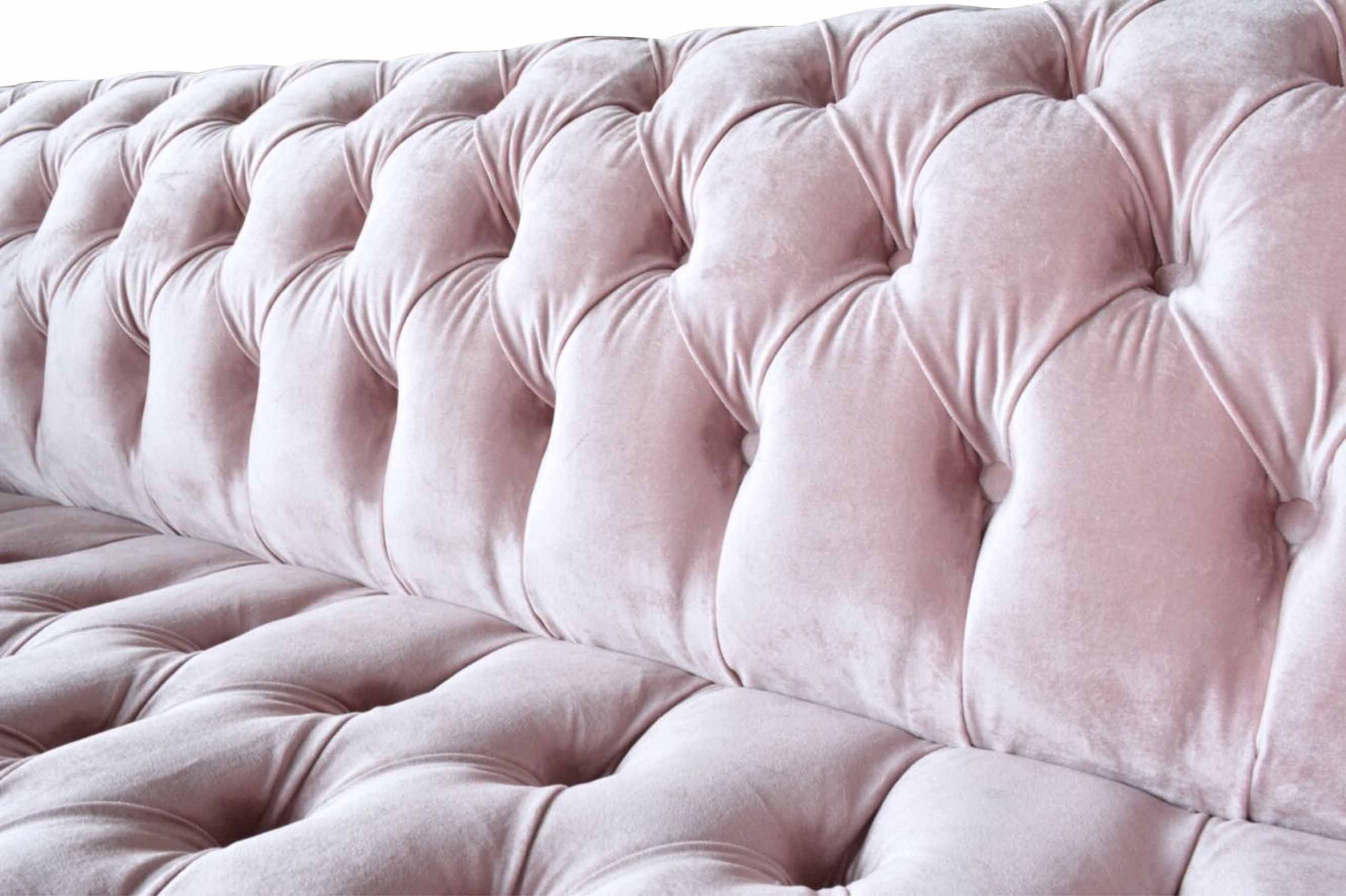 Chesterfield Chesterfield-Sofa, Couch Sofa Textil JVmoebel Klassisch Design Wohnzimmer