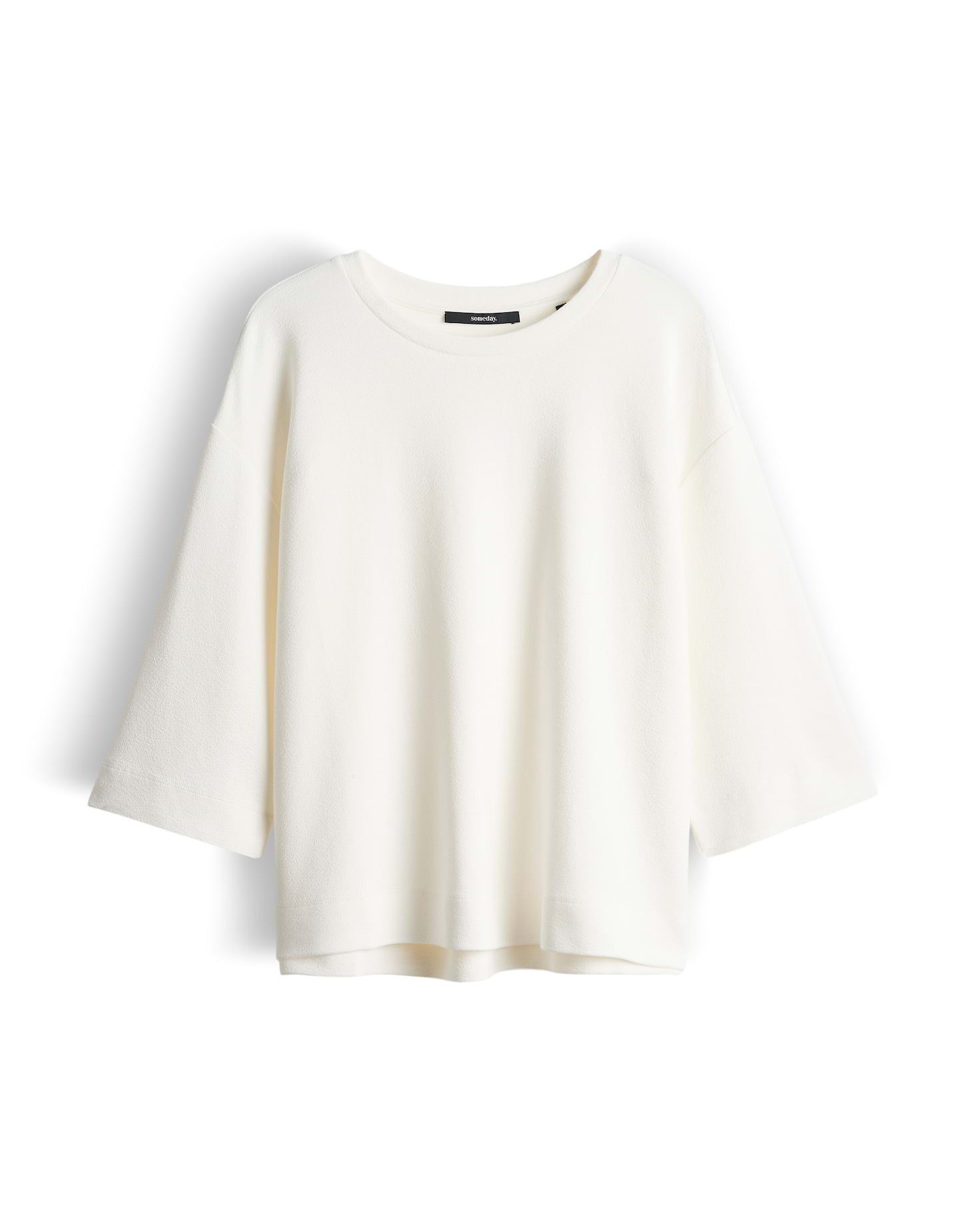 someday 3/4-Arm-Shirt KAVIRA Regular aus ECOVERO™ Viskosemix leicht ausgestellt geschnitten, gekreppte Oberfläche