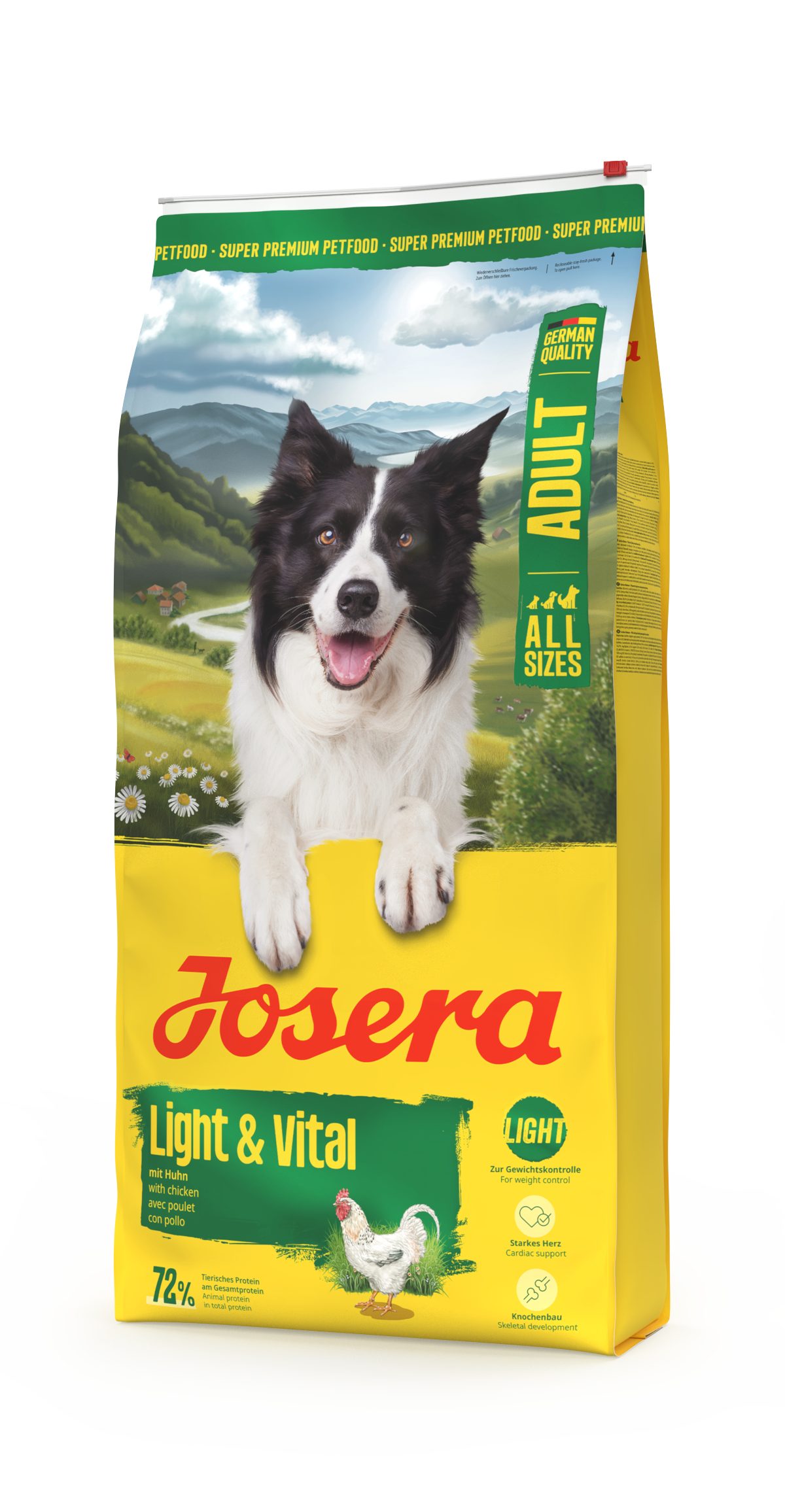 Josera Light & Vital 12,5kg, Trockenfutter für: Hunde, Adult All Size, für ausgewachsene Hunde aller Größen