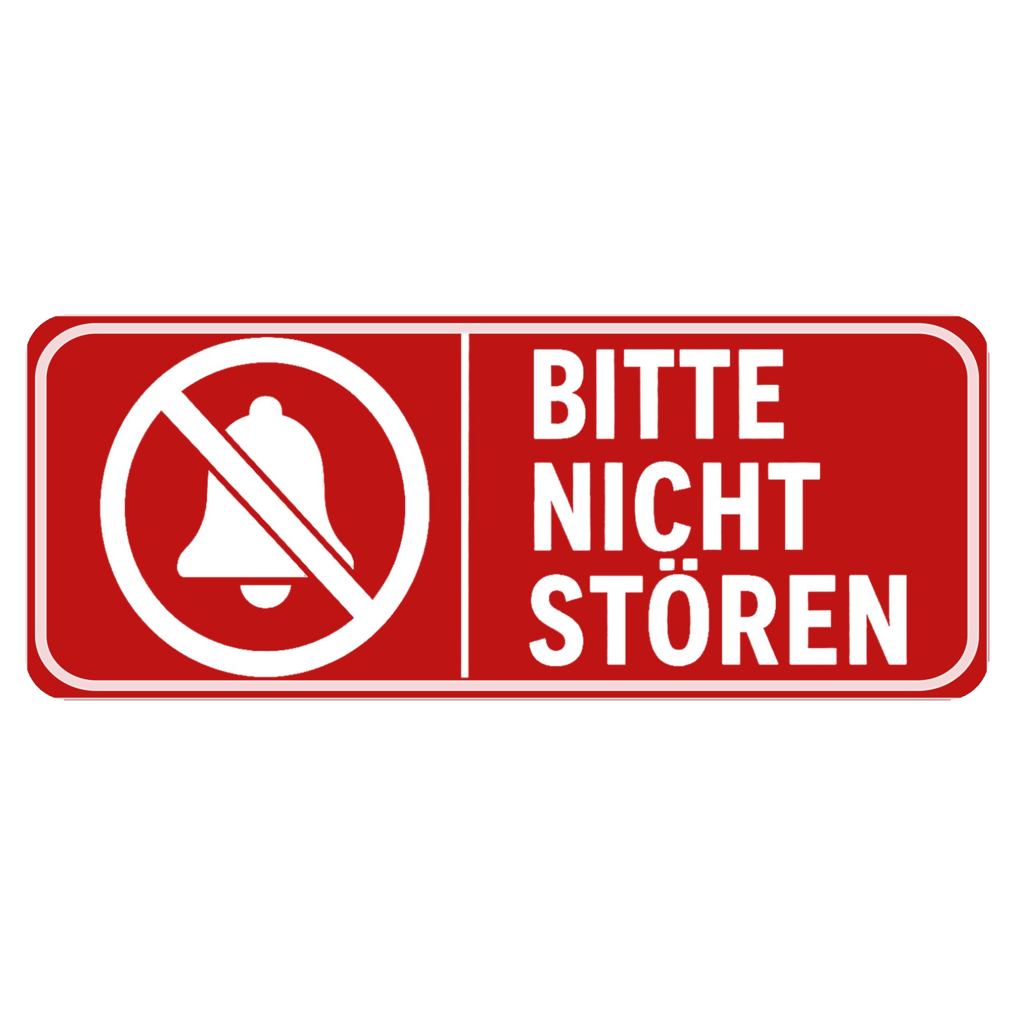 Nomiro Hinweisschild NOMIRO Hinweisschild Türschild Bitte nicht stören 15x6 cm - Kunststoff, (1 St), selbstklebend, lasergraviert