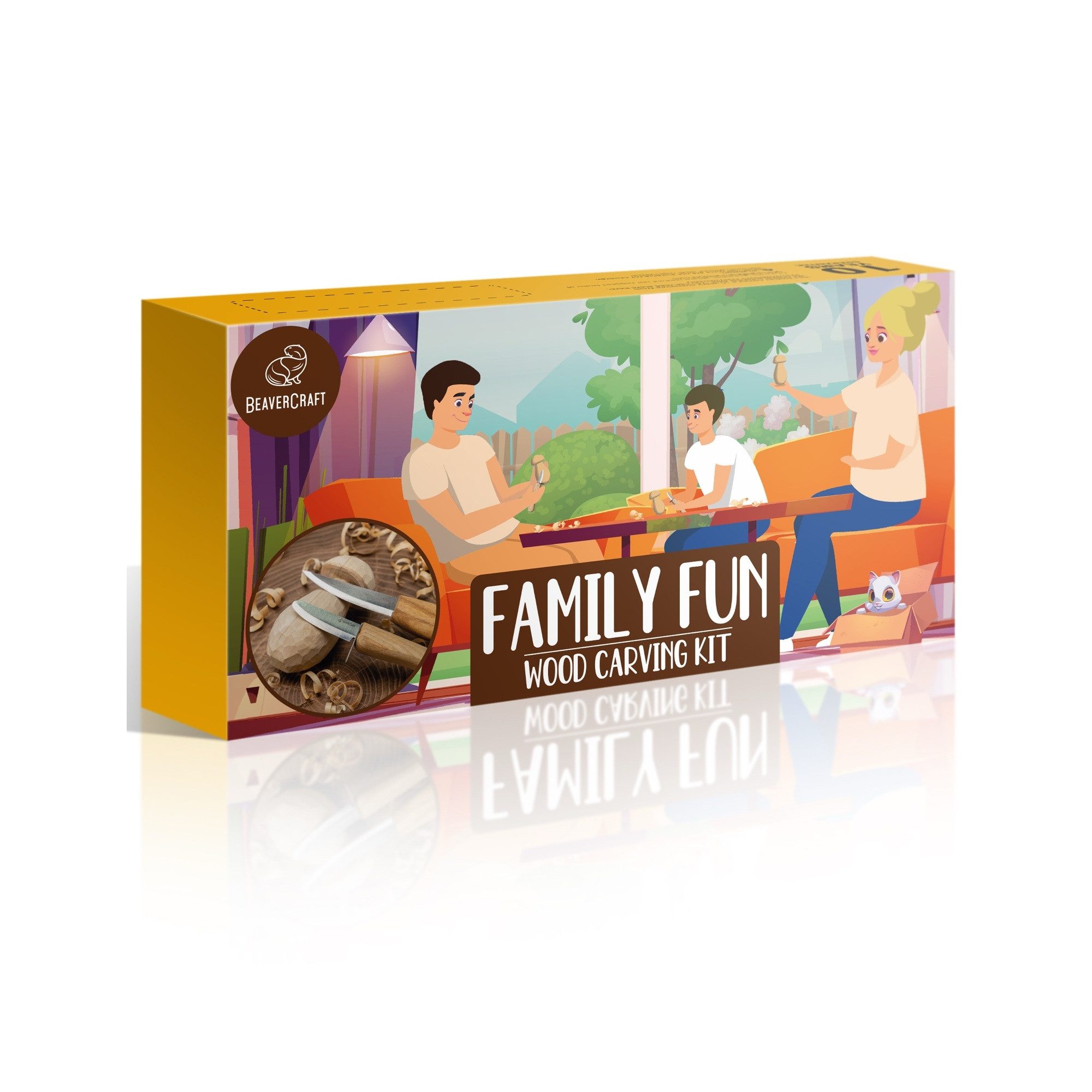 Beaver Craft Bastelnaturmaterial Pilze-Holzschnitzset für Familien – Kreativer DIY Spaß, Naturnahes Handwerk – Pilze selber schnitzen leicht gemacht