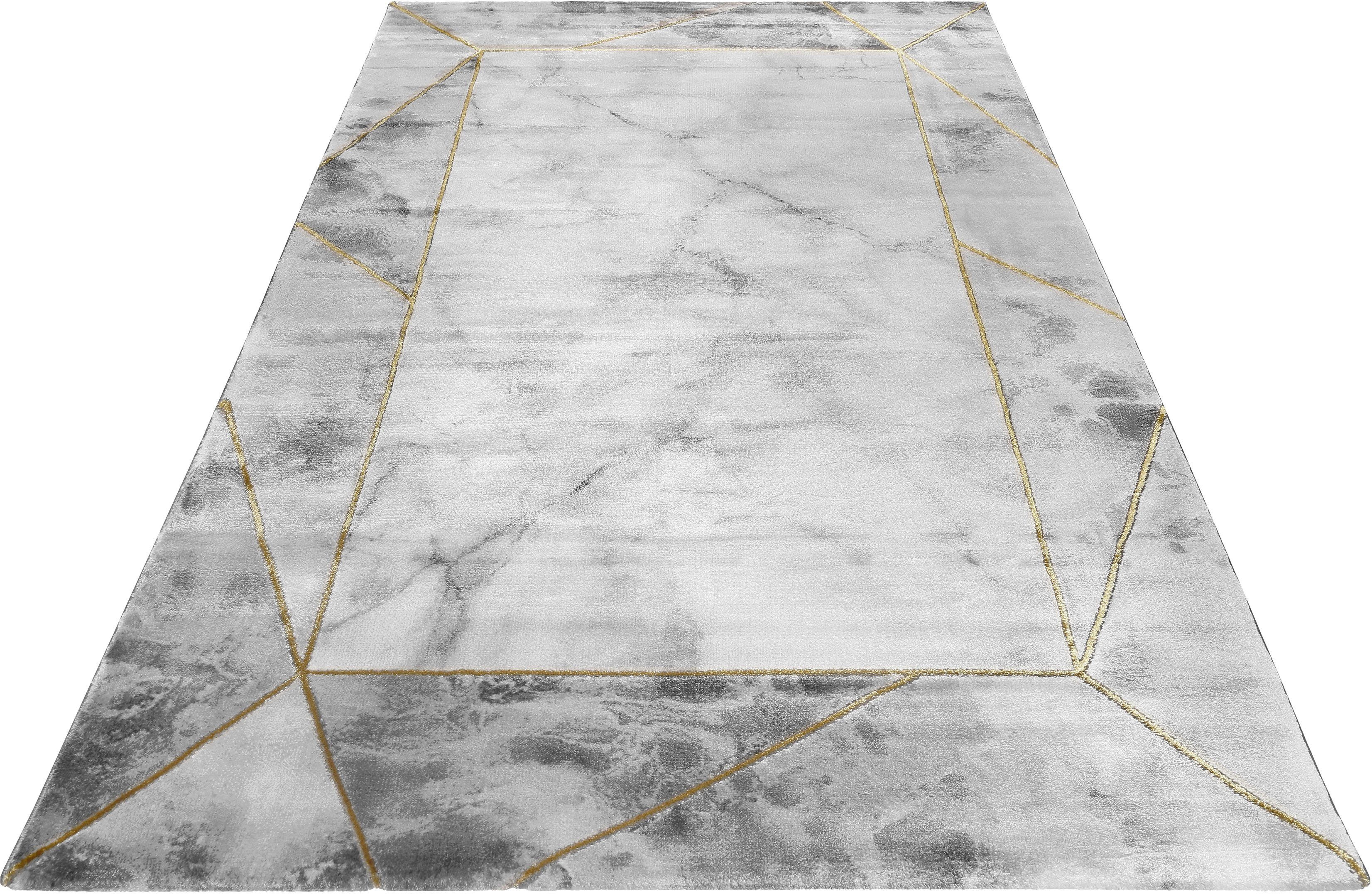 Offizielle Echtheitsgarantie! Teppich #M.A.R.B.L.E & B, rechteckig, 12 mm, home, Marmor Wohnzimmer Kurzflor, Höhe: Wecon Struktur