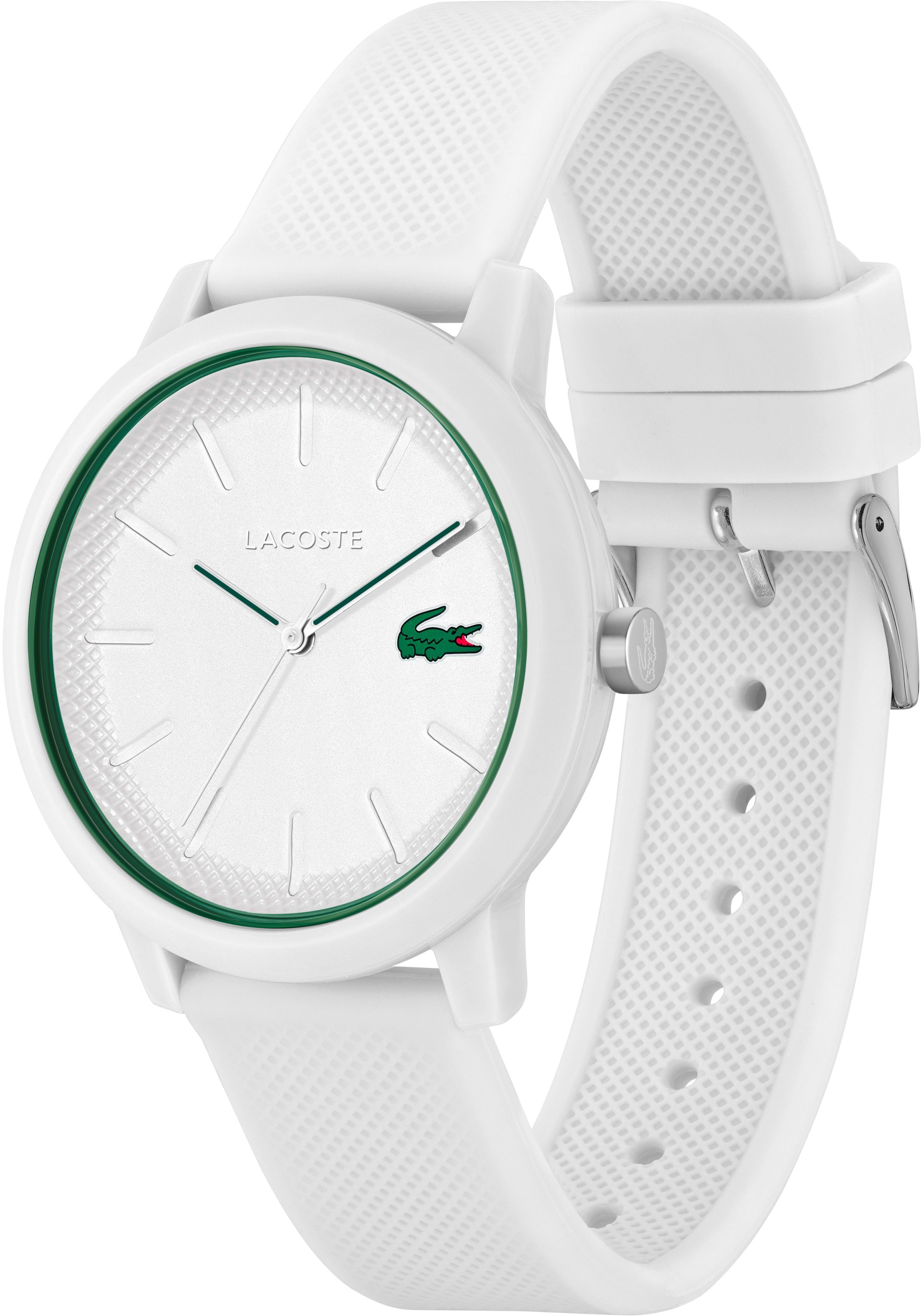 Lacoste Quarzuhr LACOSTE.12.12 2011169, Armbanduhr, Herrenuhr, Mineralglas, Silikonarmband