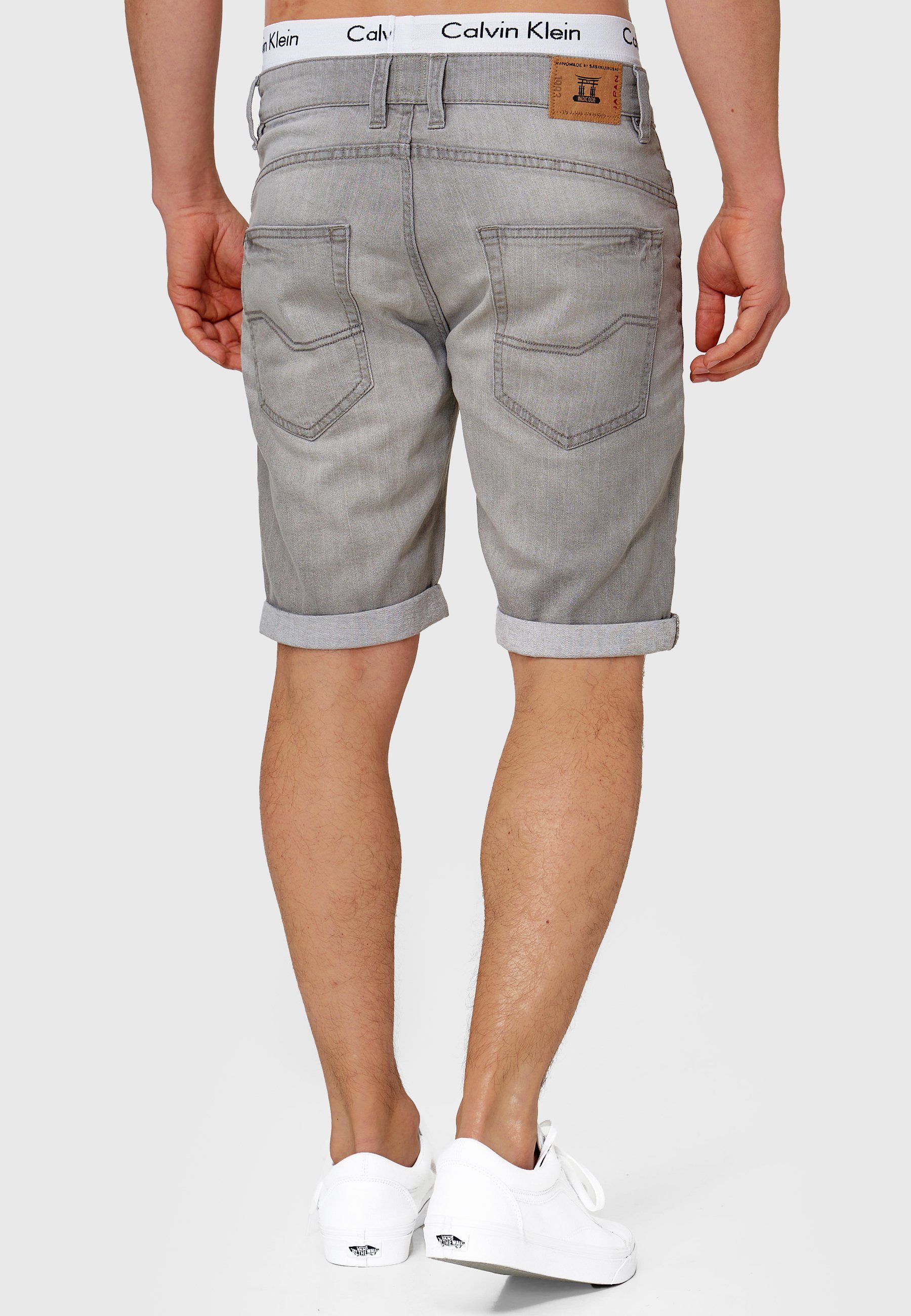 Indicode Jeansshorts Herren Roberts Jeans Shorts Herrenshorts aus elastischer Baumwoll-Qualität