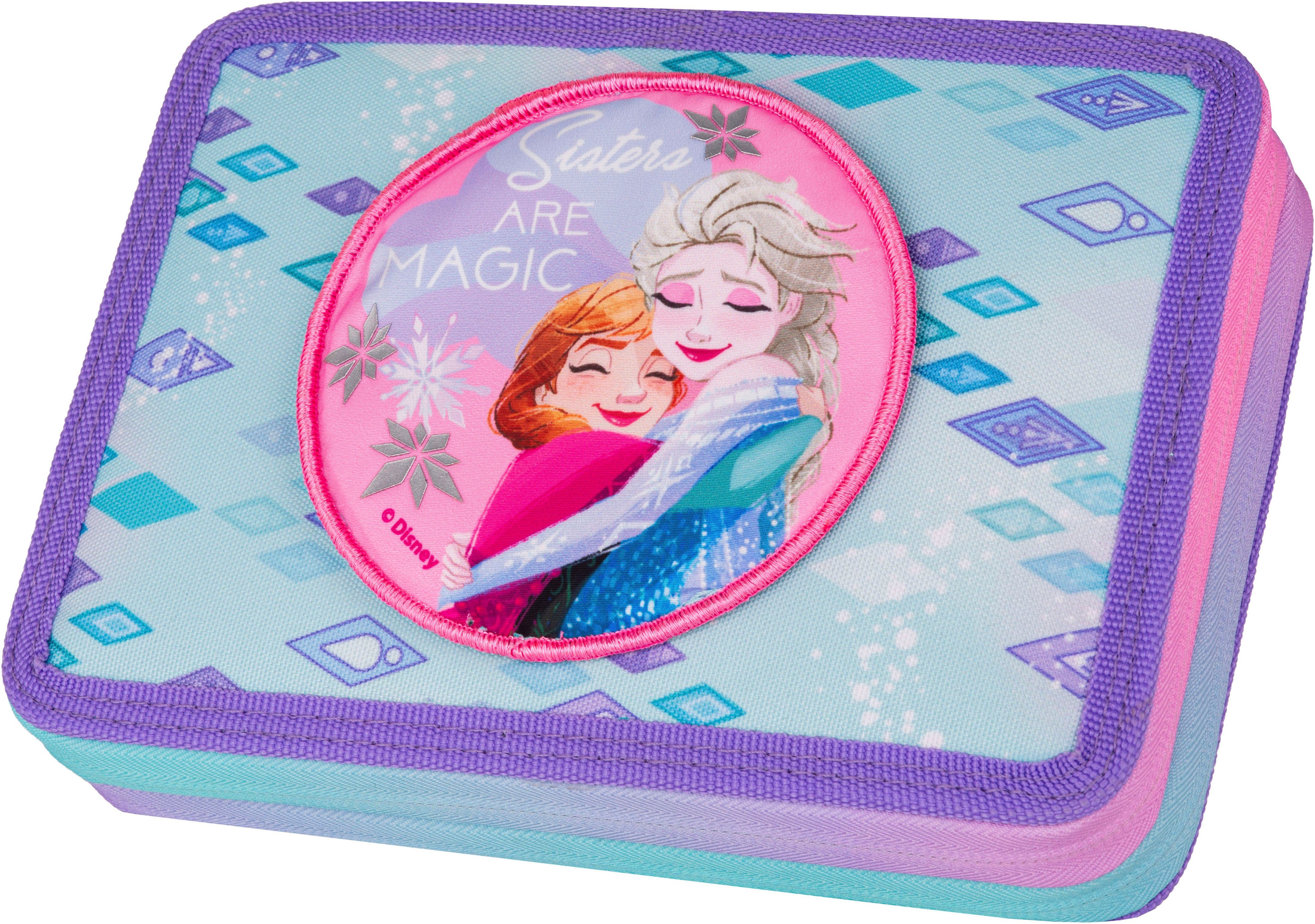 CoolPack Federmäppchen Etui XL, Disney, Frozen, mit 2 Reißverschlüssen, befüllt