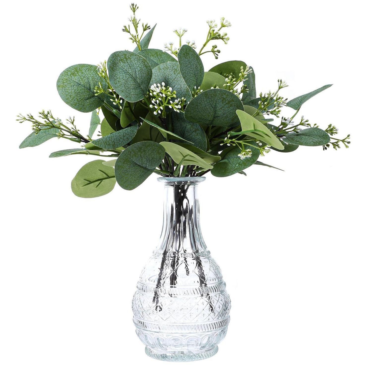 Kunstzweig Künstliche Eukalyptusstiele mit Samen 29cm 12Stk, LuxusKollektion, Höhe 29 cm