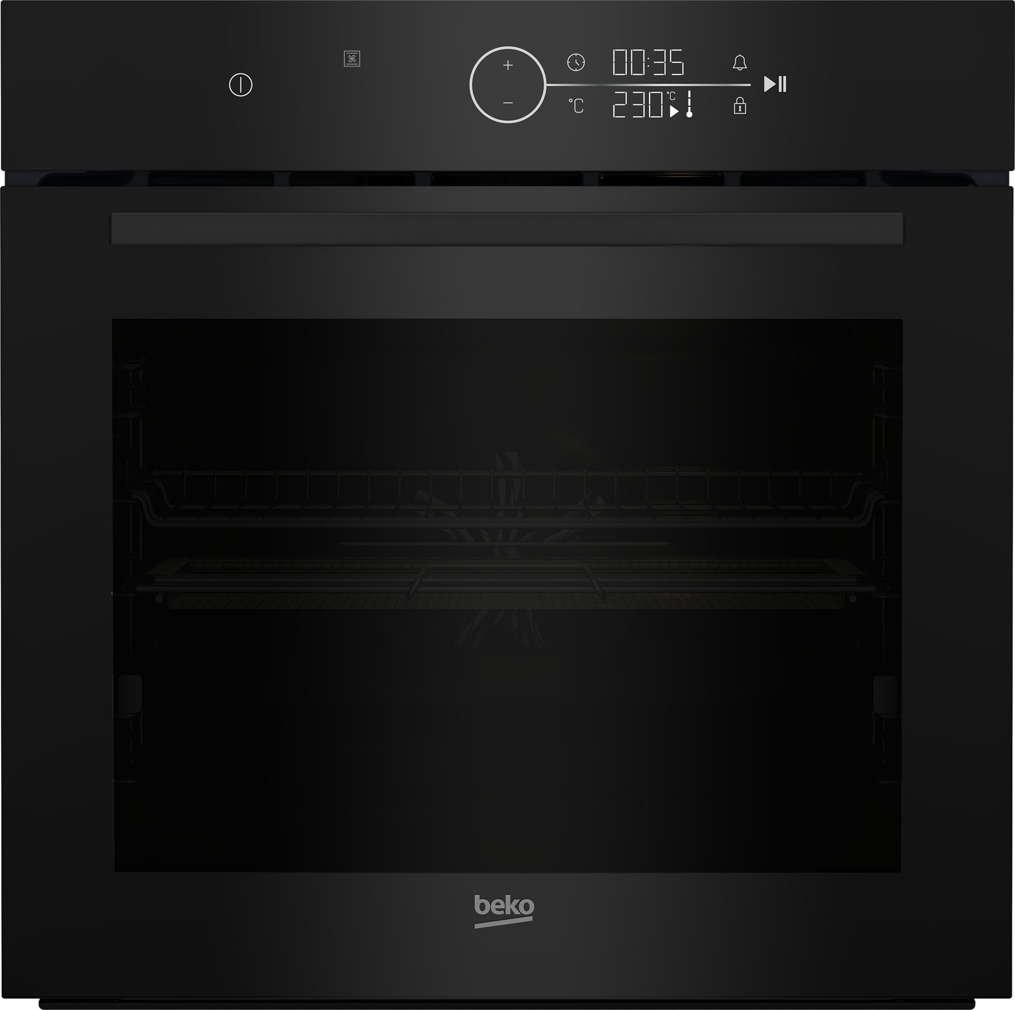 BEKO Einbaubackofen BCBIM17400B, mit 1-fach-Teleskopauszug, SteamShine, Mit AirFry knusprig frittieren im Ofen – ganz ohne zusätzliches Fett