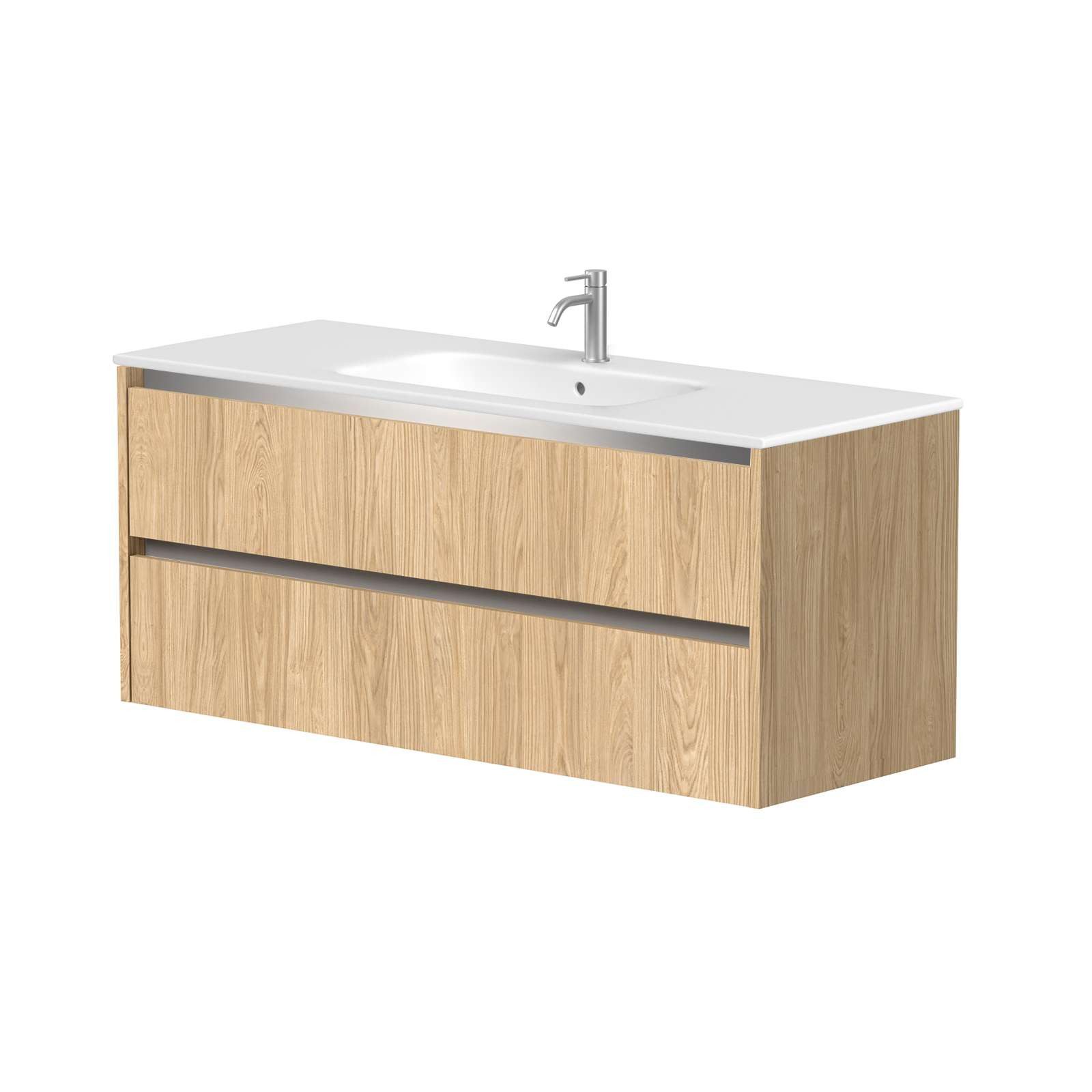 welltime Waschtisch City, Badmöbel, Badkommode, Badschrank, in verschiedenen Breiten (B/T/H: 81,5/46/51,5 cm), mit Soft-Close-Funktion, inklusive Waschbecken, FSC® zertifiziert
