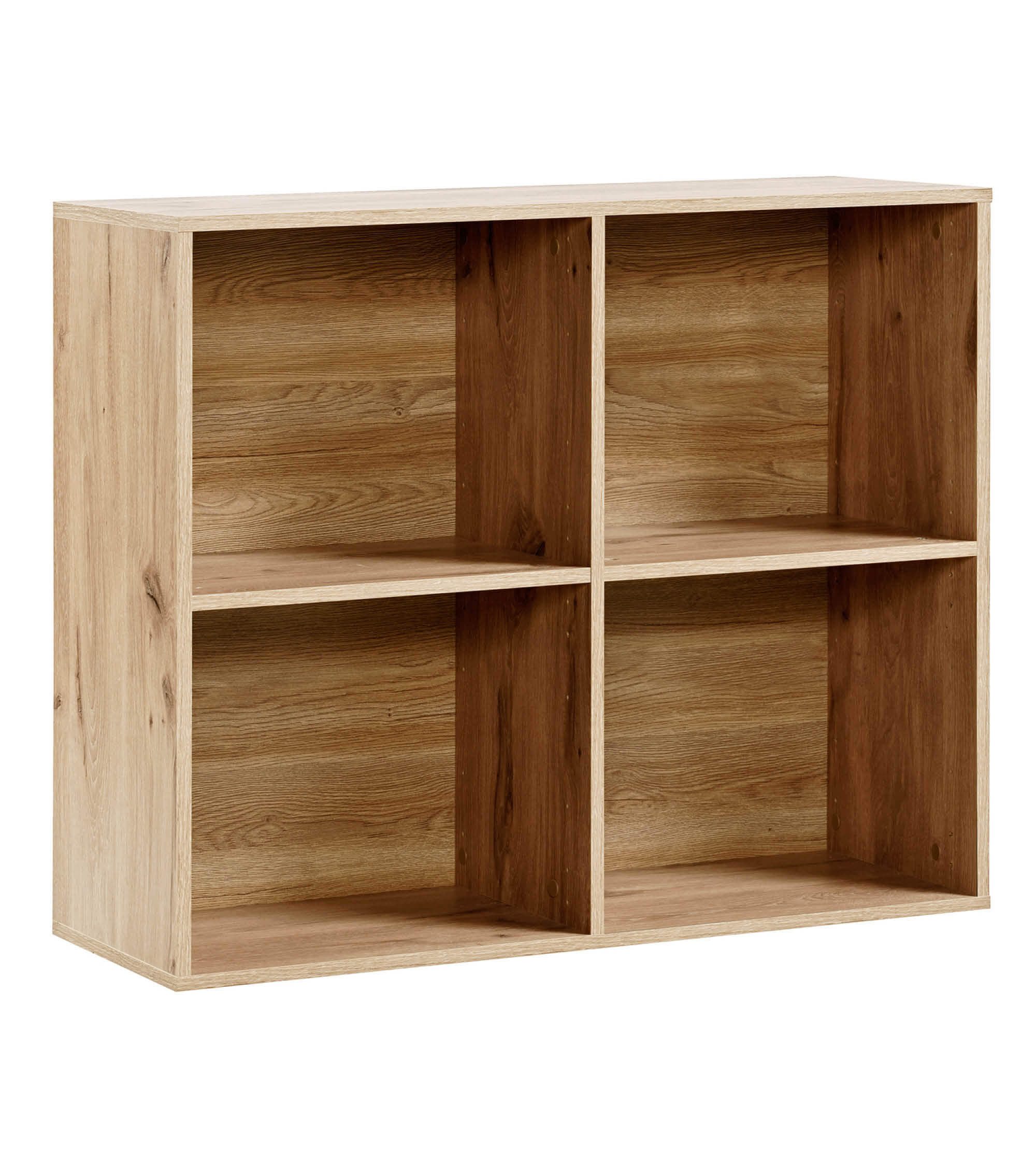 mokebo Aktenregal Der Verstauer, 4 Fächer, Standregal, Holzregal, Bücherregal oder Würfelregal in Weiß