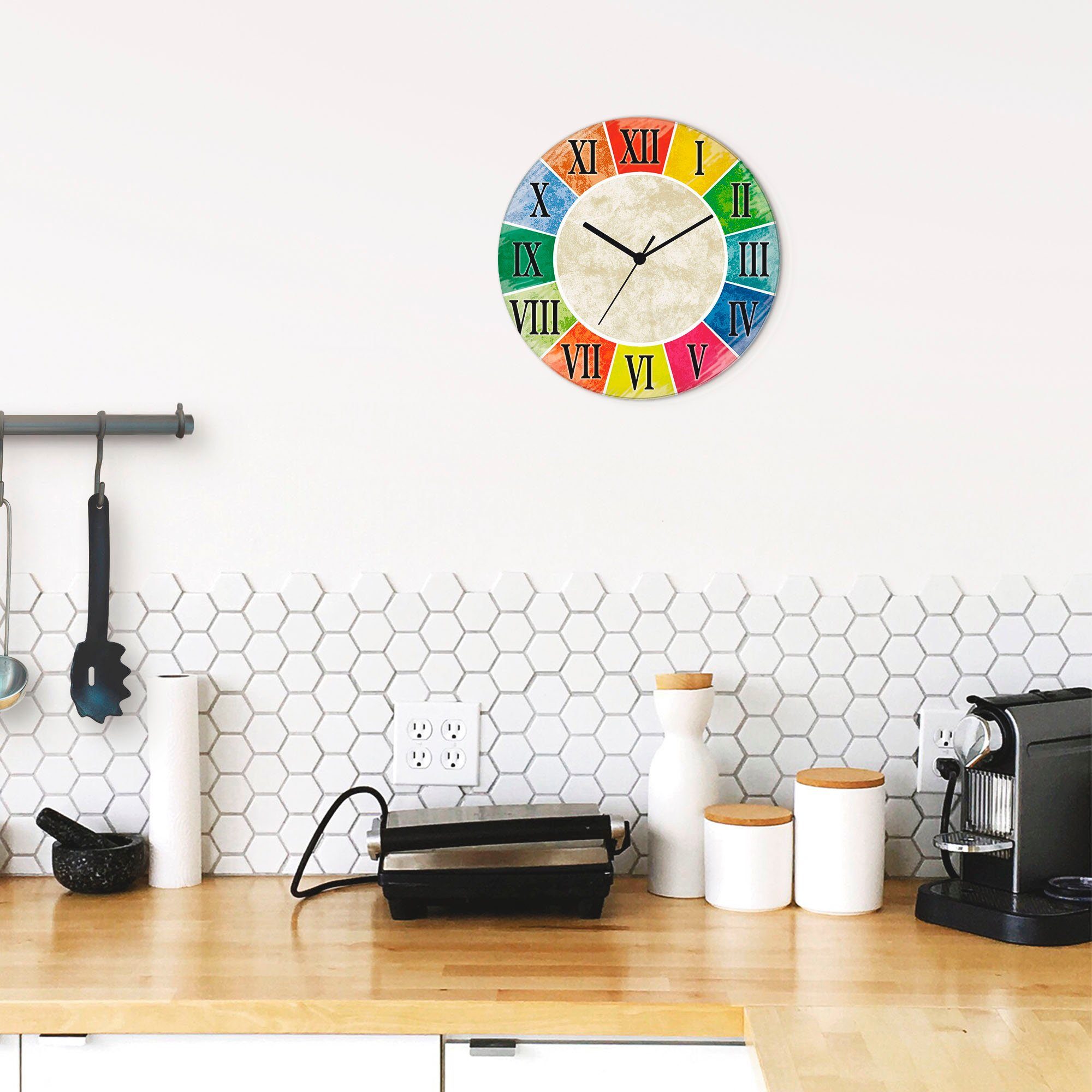 Artland Wanduhr Römische Ziffern (wahlweise mit Quarz- oder Funkuhrwerk, lautlos ohne Tickgeräusche)