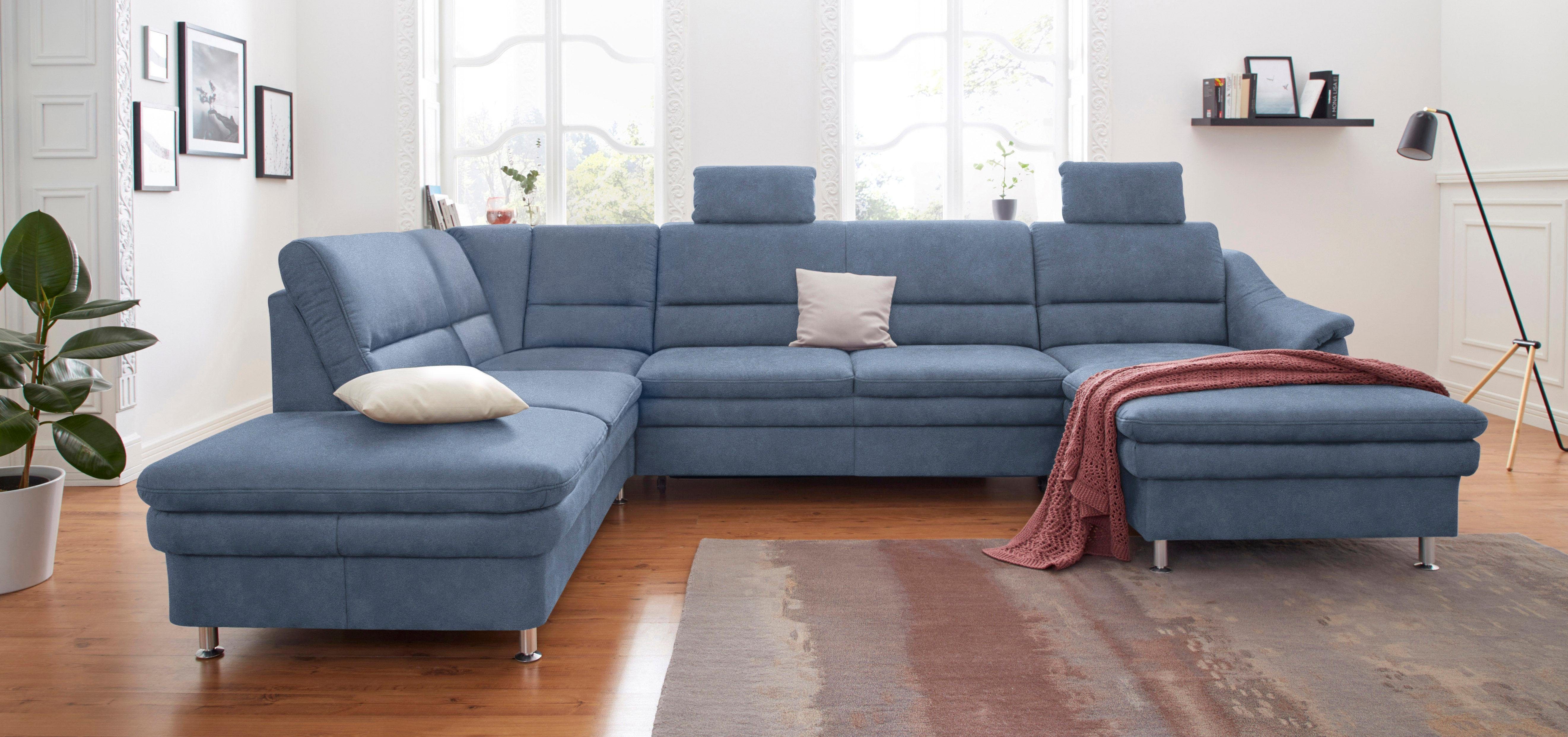 sit&more Wohnlandschaft Cardoso U-Form, mit Federkern und Kopfstützen, mit Bettfunktion und Relaxfunktion