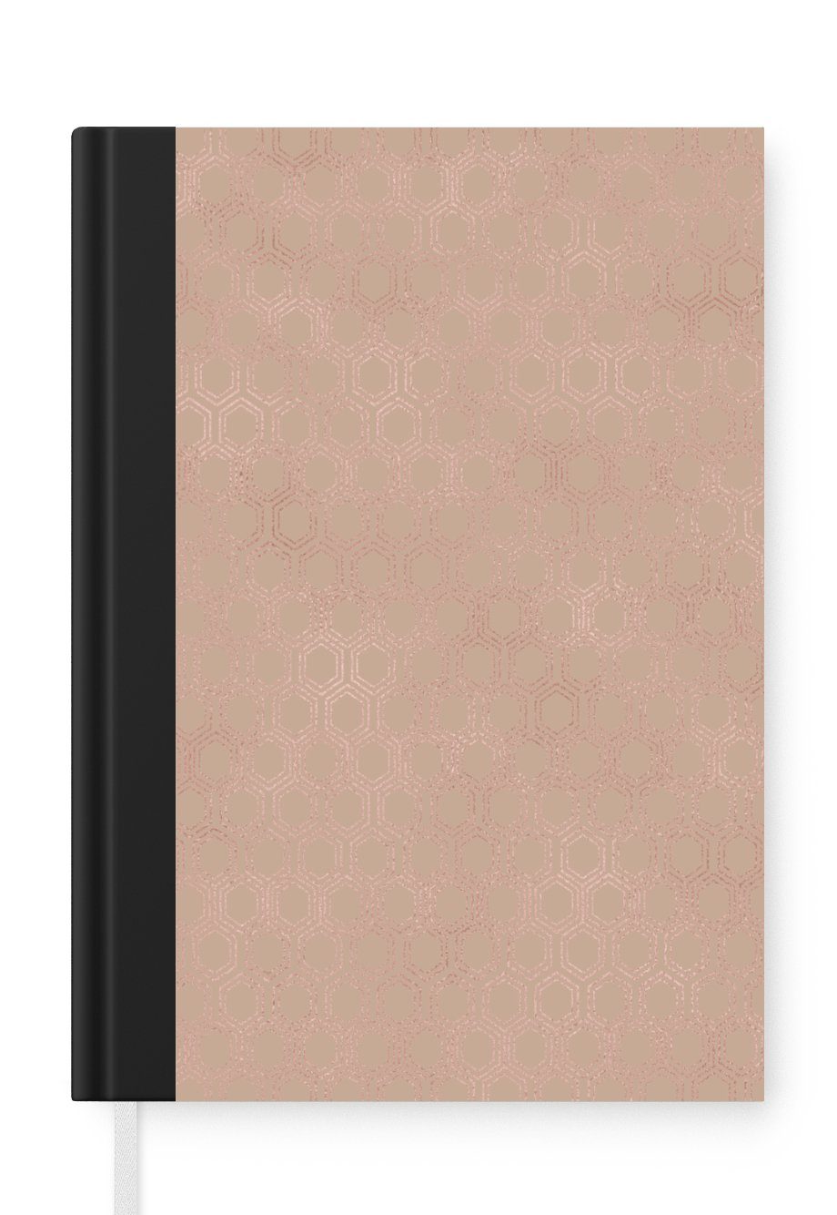 MuchoWow Notizbuch Muster - Luxus - Lila - Roségold, Journal, Merkzettel, Tagebuch, Notizheft, A5, 98 Seiten, Haushaltsbuch