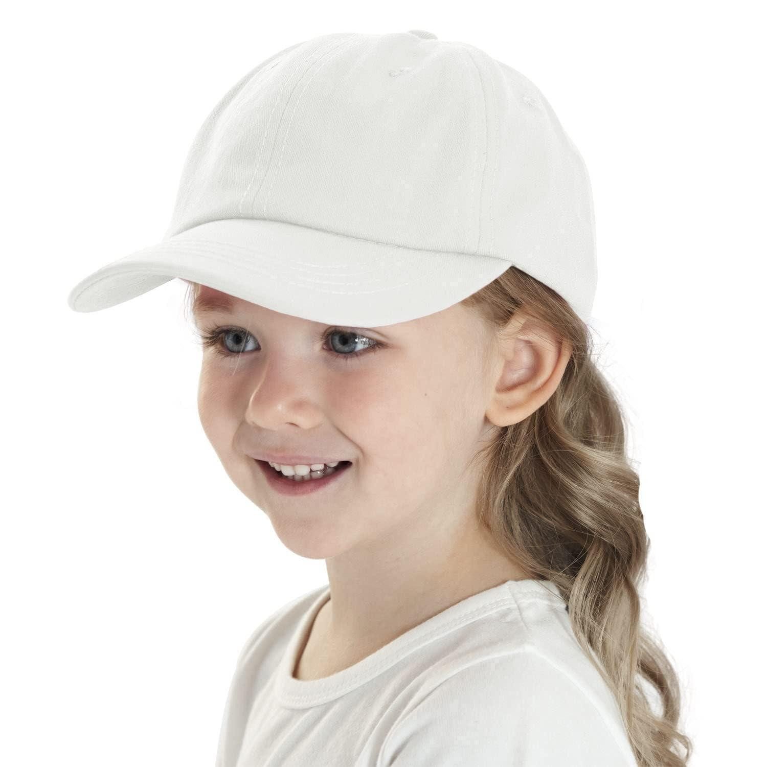 Baseball Cap Basecap Kinder Baumwolle Atmungsaktiv Sonnenschutz Unisex 52 Weiß