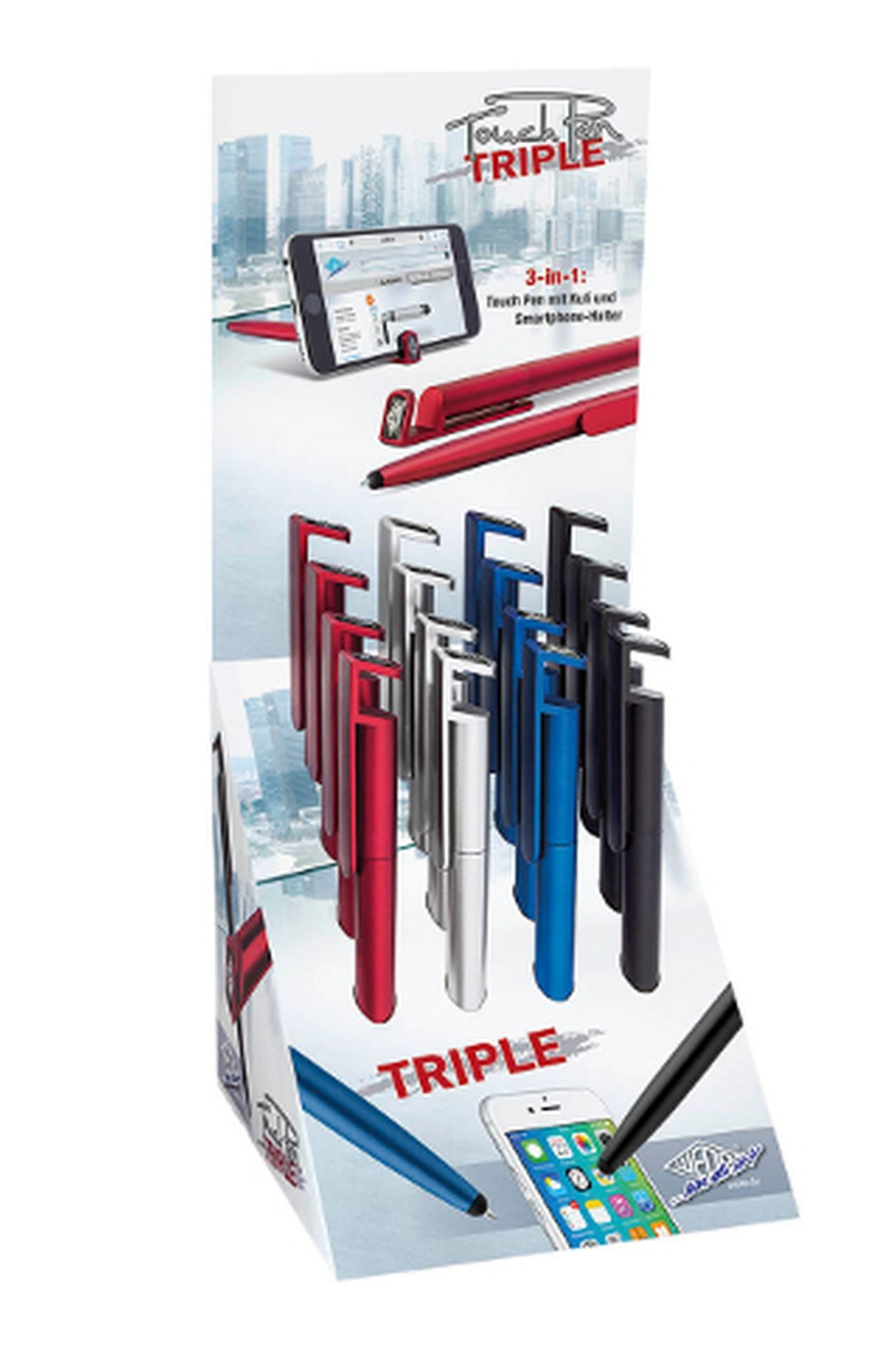 WEDO Kugelschreiber Wedo Touchpen Triple f.sortiert KS und Eingabestift