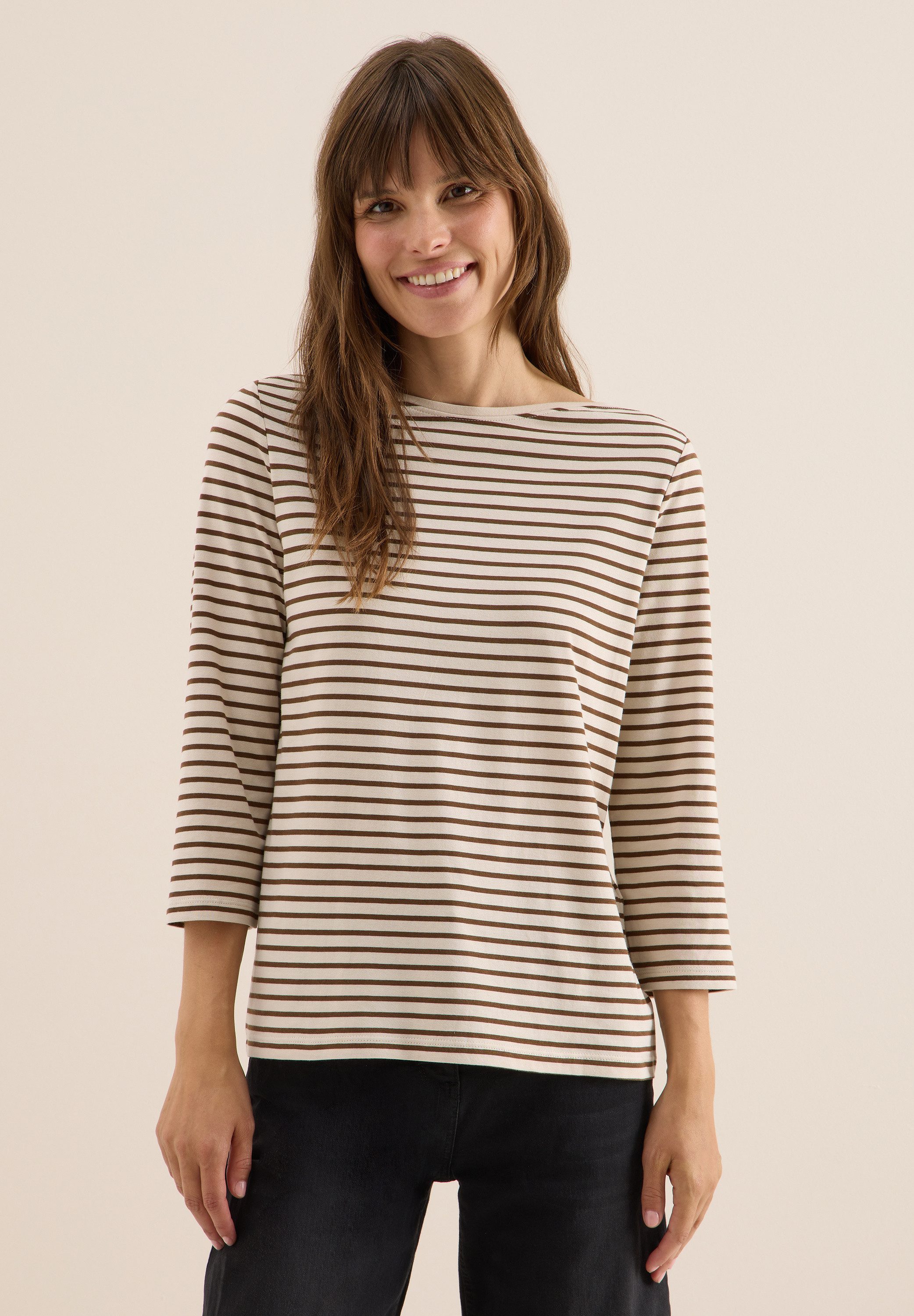 CECIL 3/4-Arm-Shirt im soften Baumwoll-Mix günstig online kaufen