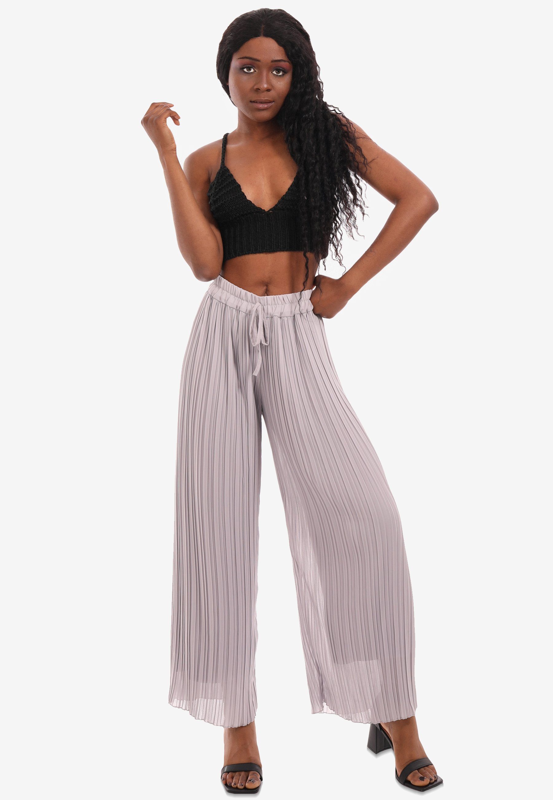 YC Fashion & Style Marlene-Hose Marlene-Hose Plissee Hose in Schlupfform mi günstig online kaufen
