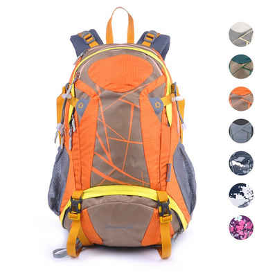 TAN.TOMI Kletterrucksack 30L Großer Wanderrucksack mit Rückenbelüftung, wasserabweisend Daypack, mit Regenschutz für Outdoor Reisen Camping Trekking