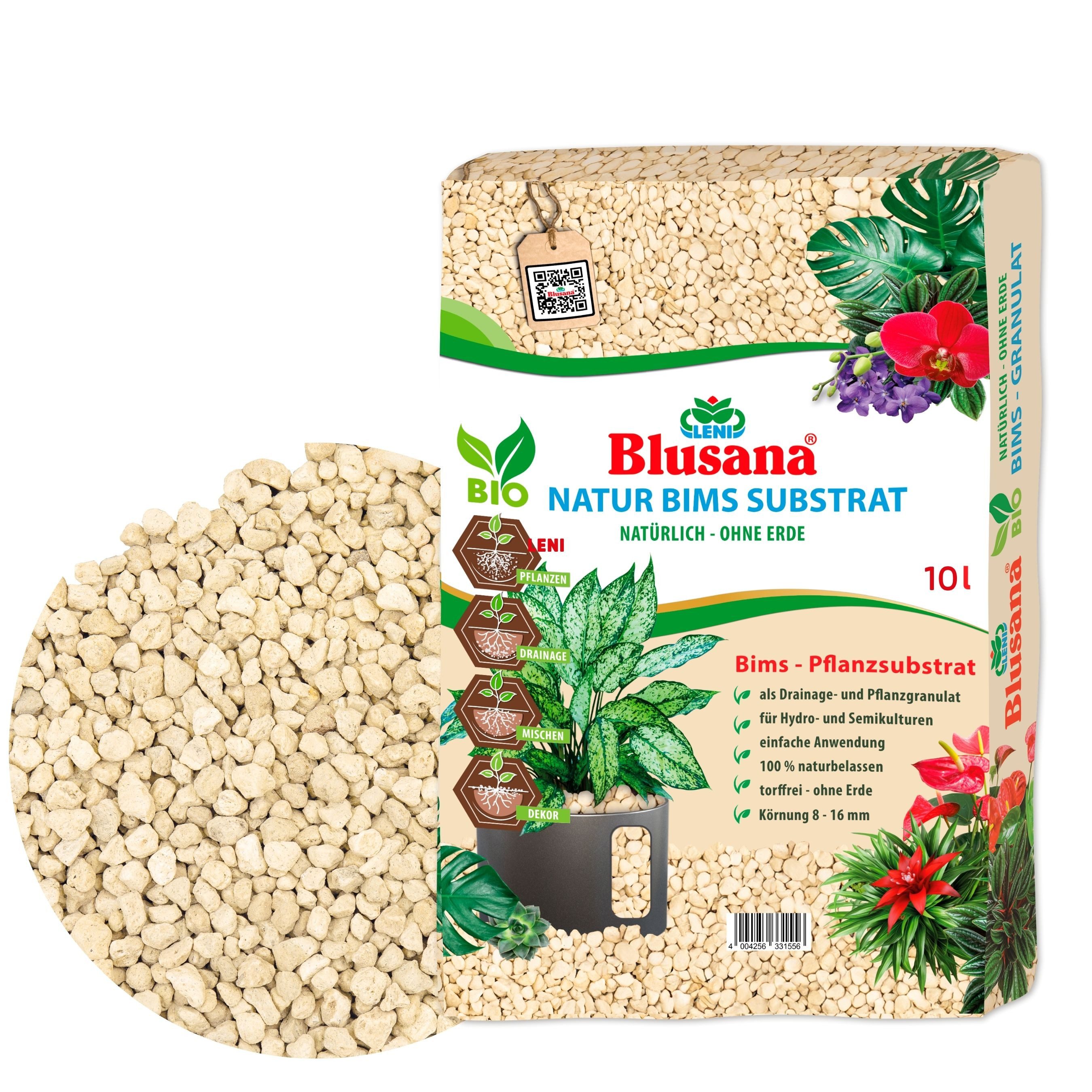 Pflanzgranulat Bimsstein Pflanzsubstrat mineralisches Bims Vulkangestein