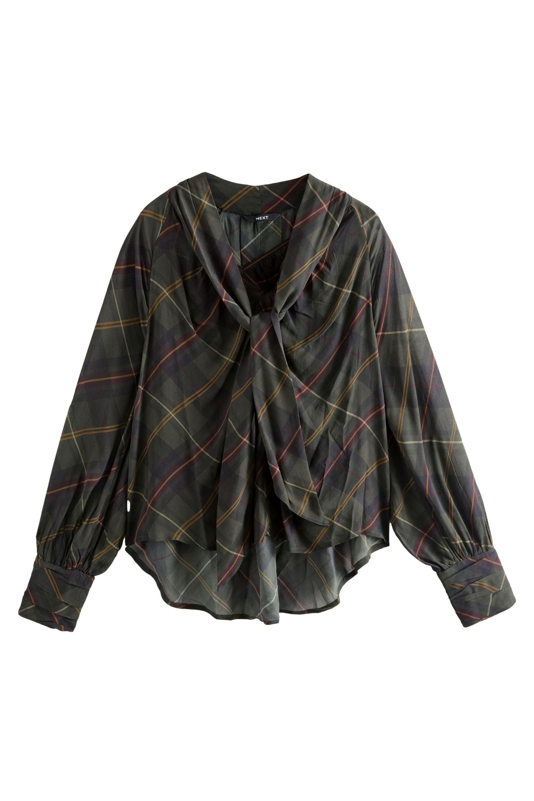 Next Langarmbluse Langärmelige Bluse mit Bindeausschnitt günstig online kaufen