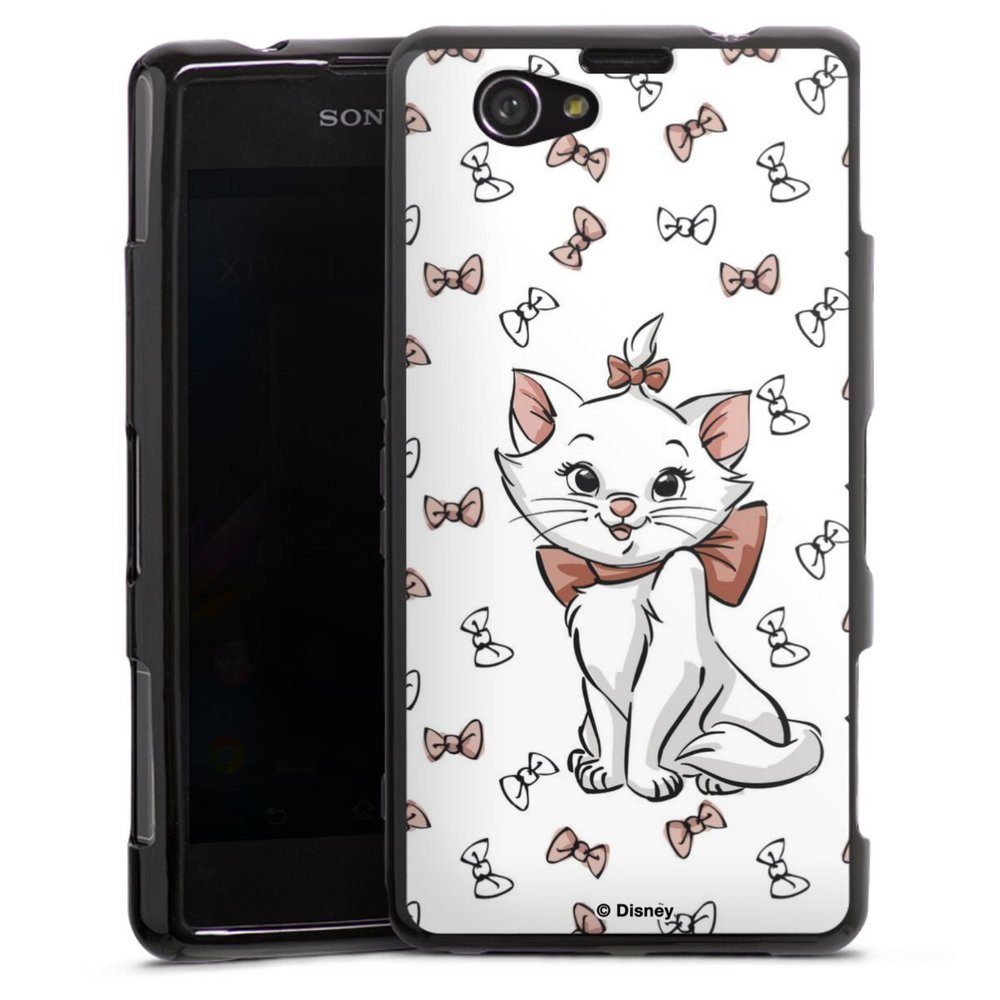 DeinDesign Handyhülle Aristocats Marie Disney Katze Marie Shy, Sony Xperia Z1 Compact Silikon Hülle Bumper Case Handy Schutzhülle