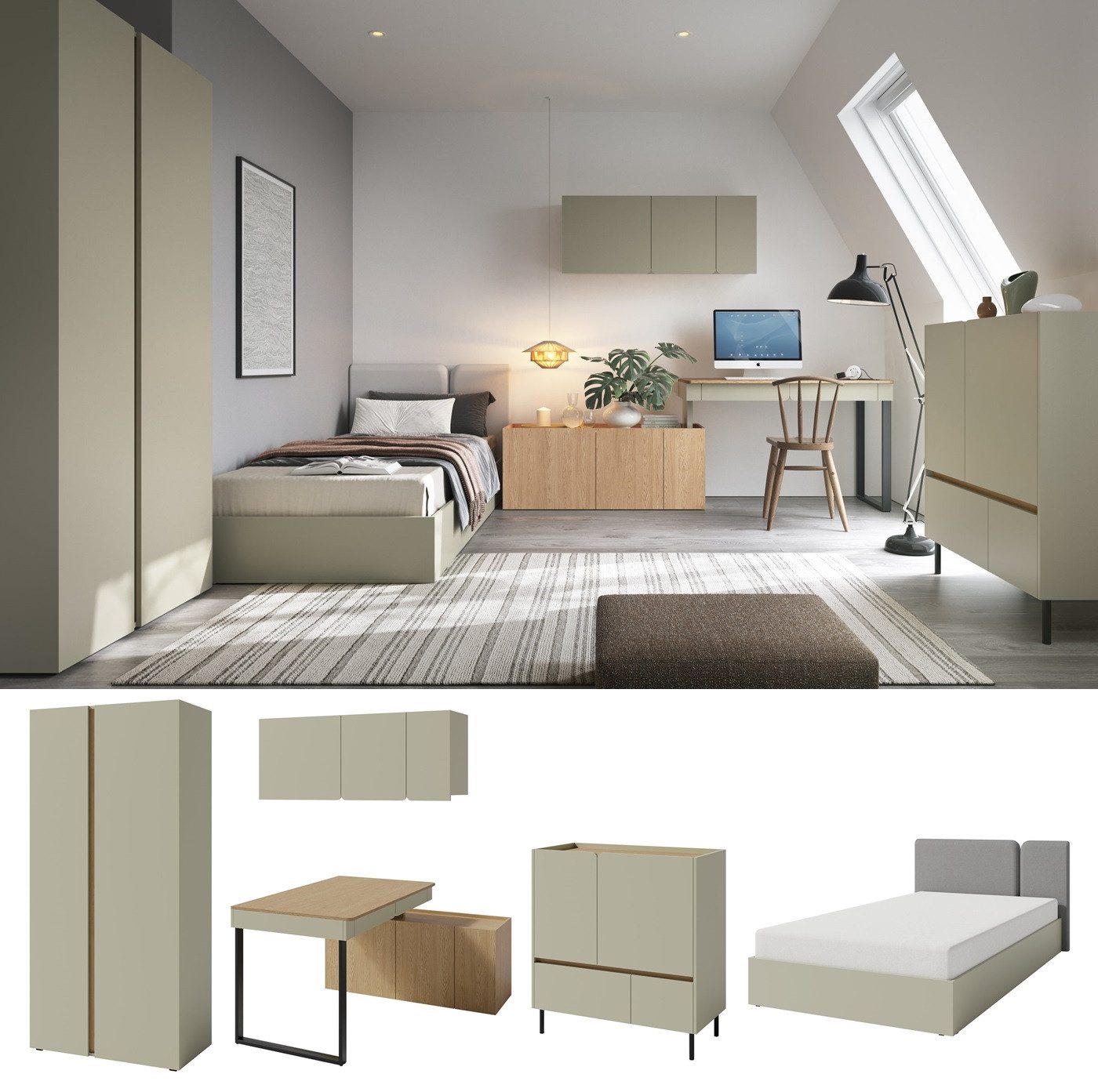QMM TraumMöbel Jugendzimmer-Set komplett Laris Set günstig online kaufen