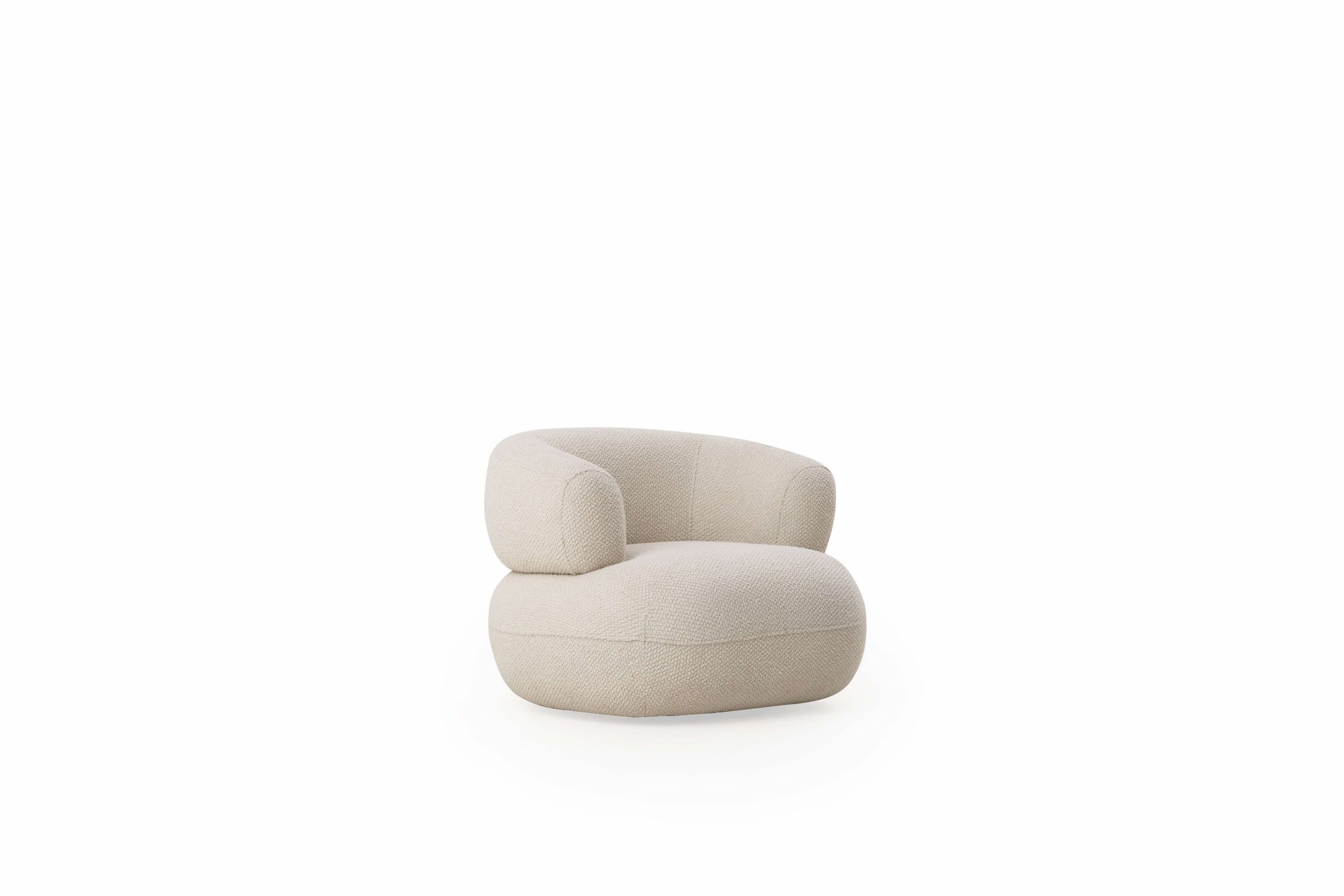 Bermo Home Sessel Luxus Sessel "Wolkentraum", Designer-Relaxsessel, Bouclé-Optik, (1-St., Sessel)